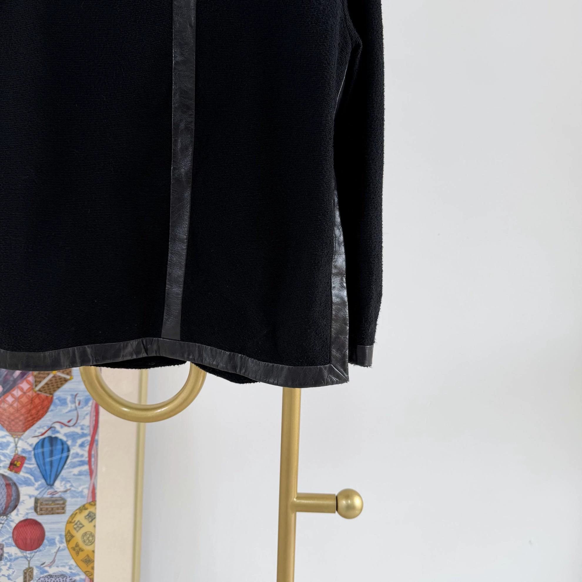 Chanel Chanel Women's Black Color-Block Leather Jacket 36 Size XS / US 0-2 / IT 36-38 - 6 Thumbnail