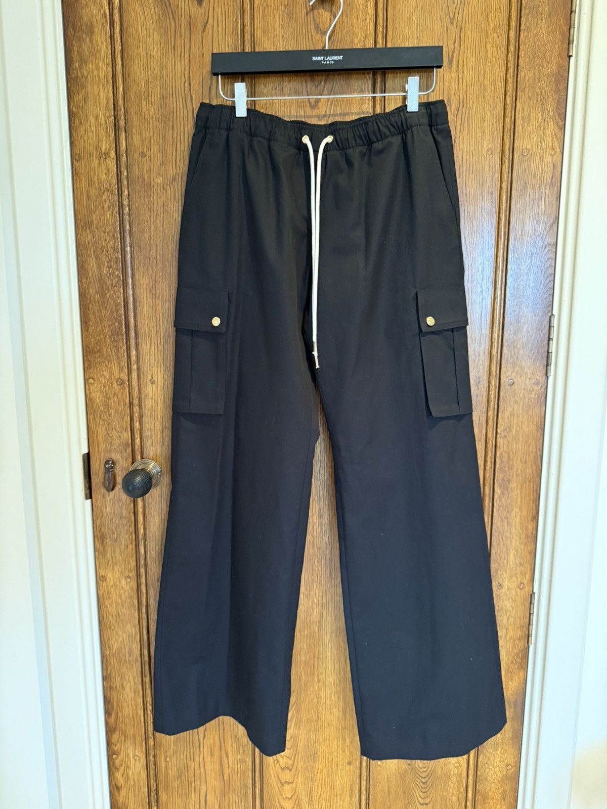 Celine SS24 Celine black cargo trousers pants Hedi Slimane 48 50 Size US 32 / EU 48 - 1 Thumbnail