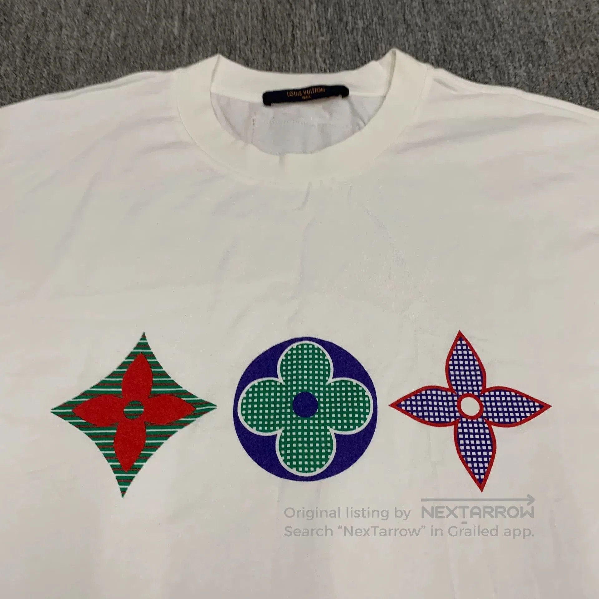 Louis Vuitton Louis Vuitton White Three-Flower T-shirt. Size US XL / EU 56 / 4 - 8 Thumbnail