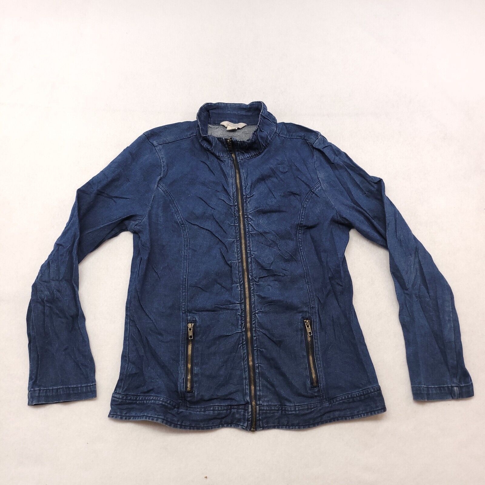 Laura Ashley Laura Ashley Casual Zip Up Denim Jacket Womens Size M Blue Size M / US 6-8 / IT 42-44 - 2 Thumbnail