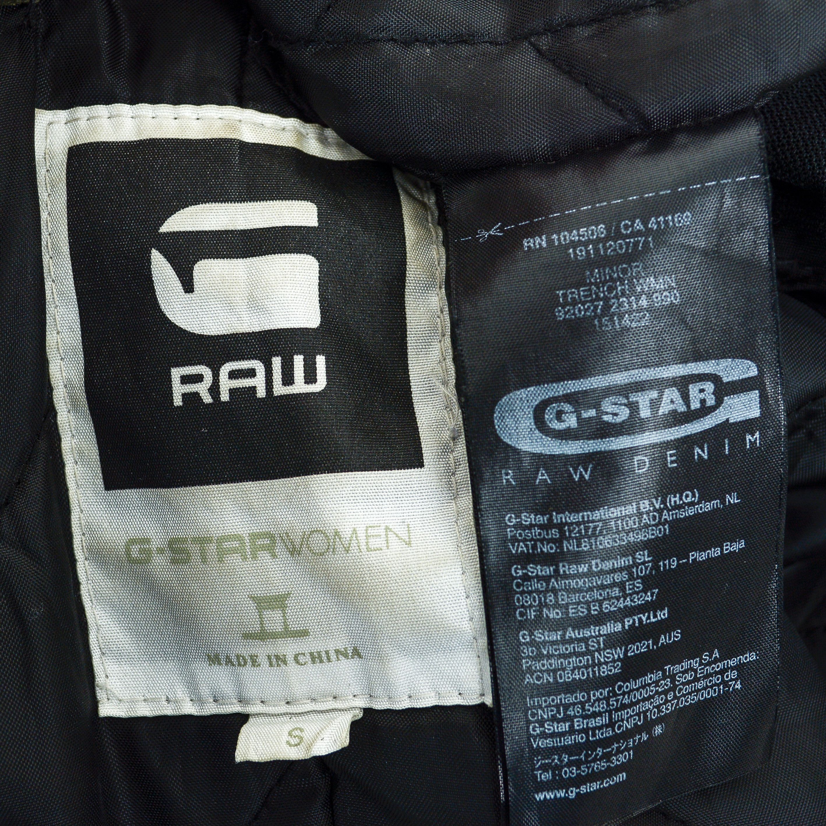 G-Star Minor Trench Padded Coat Zip Up Jacket Overcoat Trench Size S / US 4 / IT 40 - 10 Thumbnail