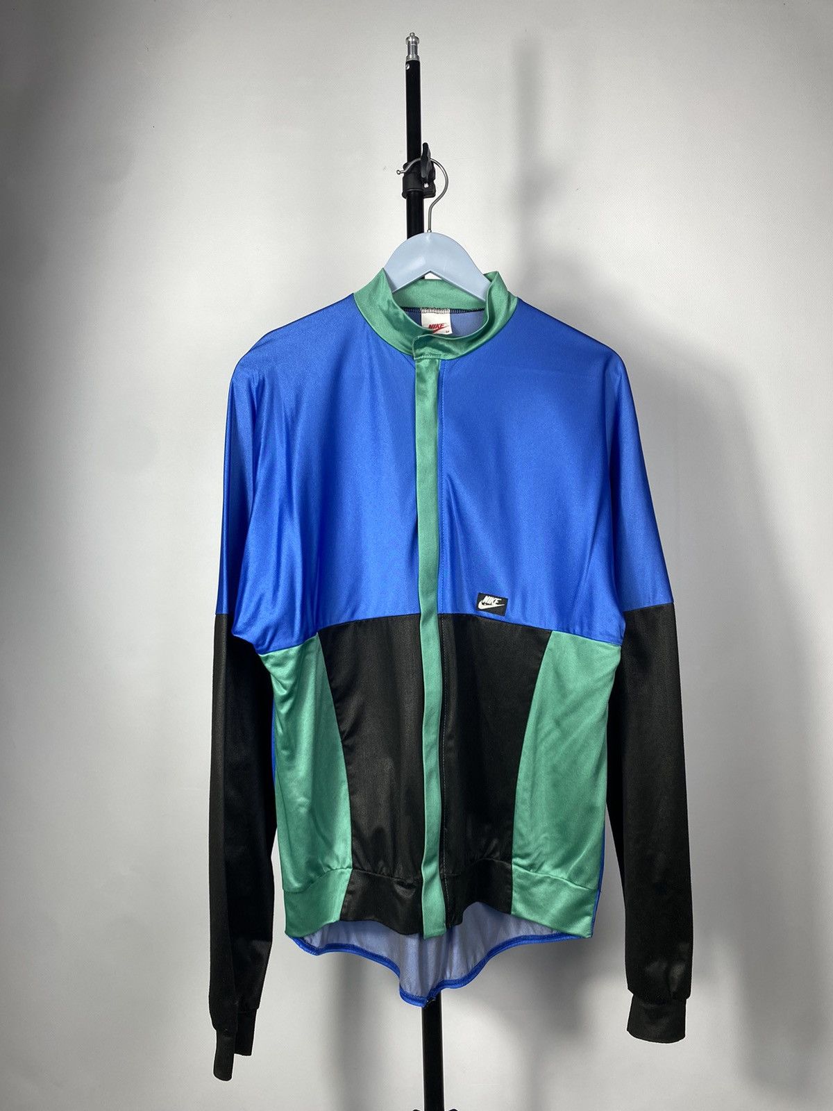 Nike × Vintage Vintage 80s Nike y2k Track Windrunner Jacket drill opti Size US M / EU 48-50 / 2 - 1 Thumbnail