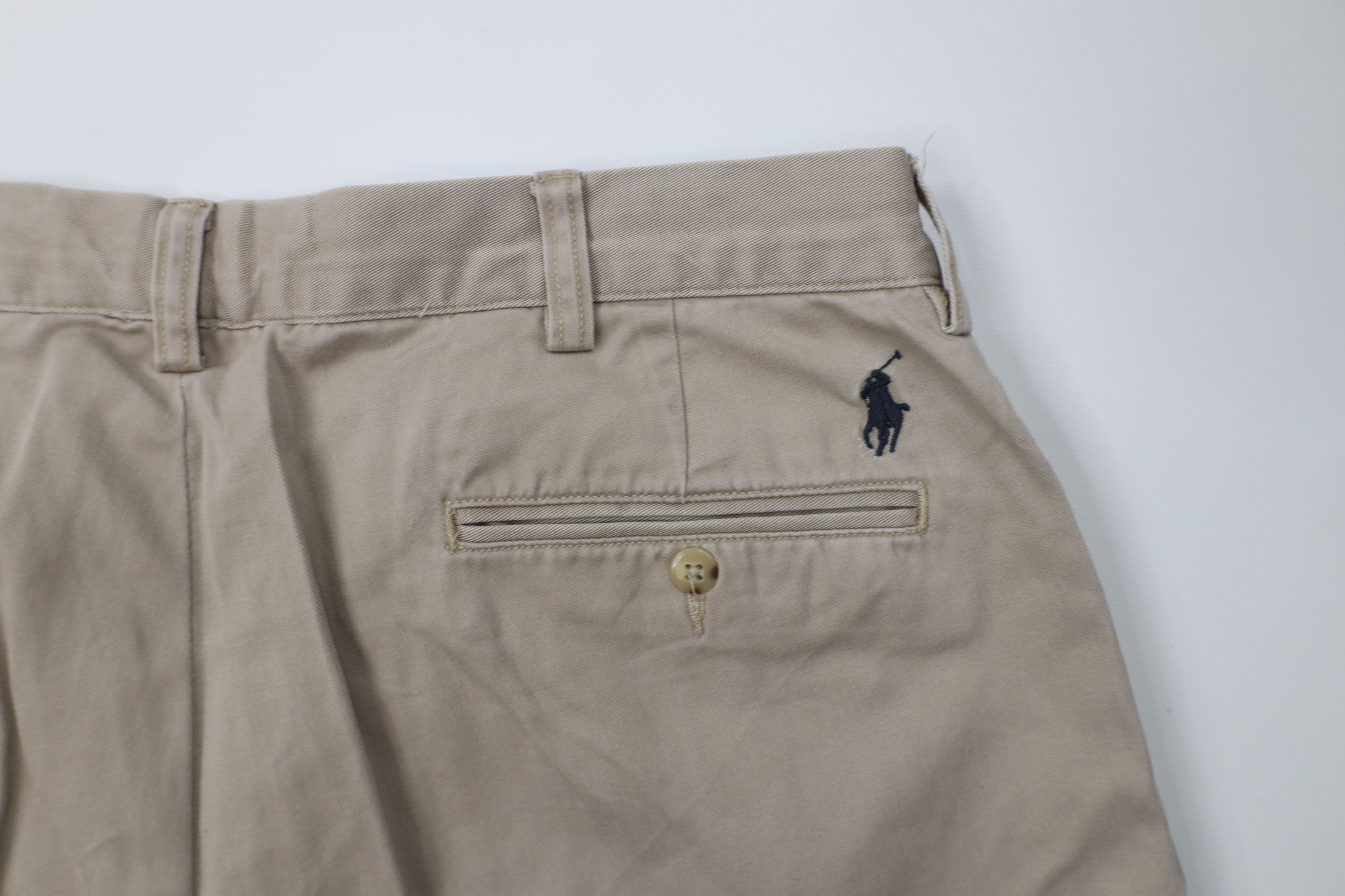 Ralph Lauren Vintage 90s Ralph Lauren Wide Leg Chino Pants Beige Cotton Size US 36 / EU 52 - 15 Thumbnail