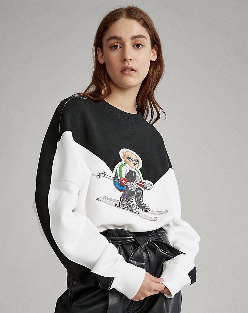 Polo Ralph Lauren 🔥Ralph Lauren Polo Bear Ski Women’s Boxy Fleece Sweatshirt Size M / US 6-8 / IT 42-44 - 17 Thumbnail