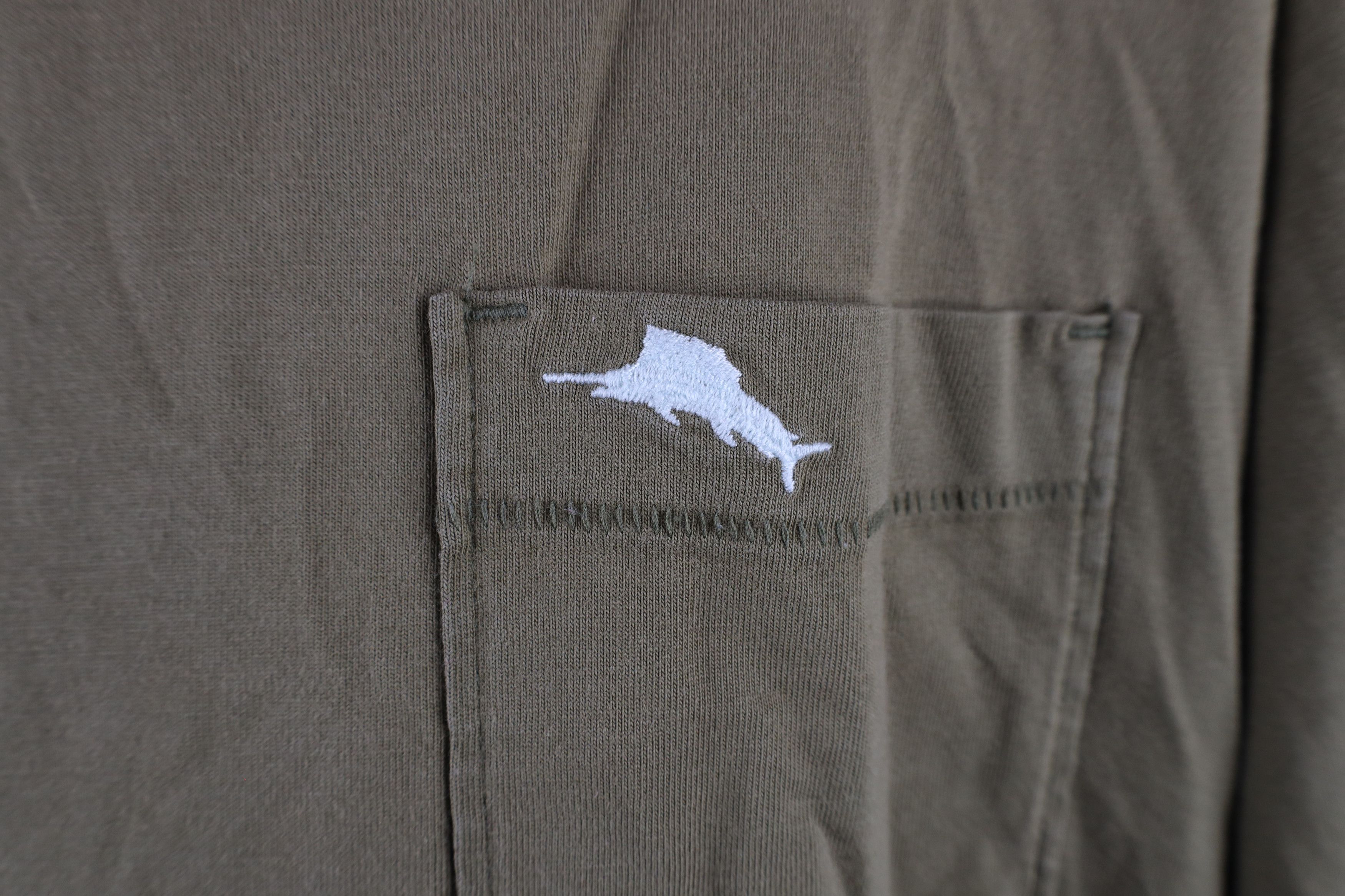 Tommy Bahama × Vintage Tommy Bahama Relax Logo Long Sleeve Pocket T-Shirt Olive Size US XL / EU 56 / 4 - 4 Thumbnail