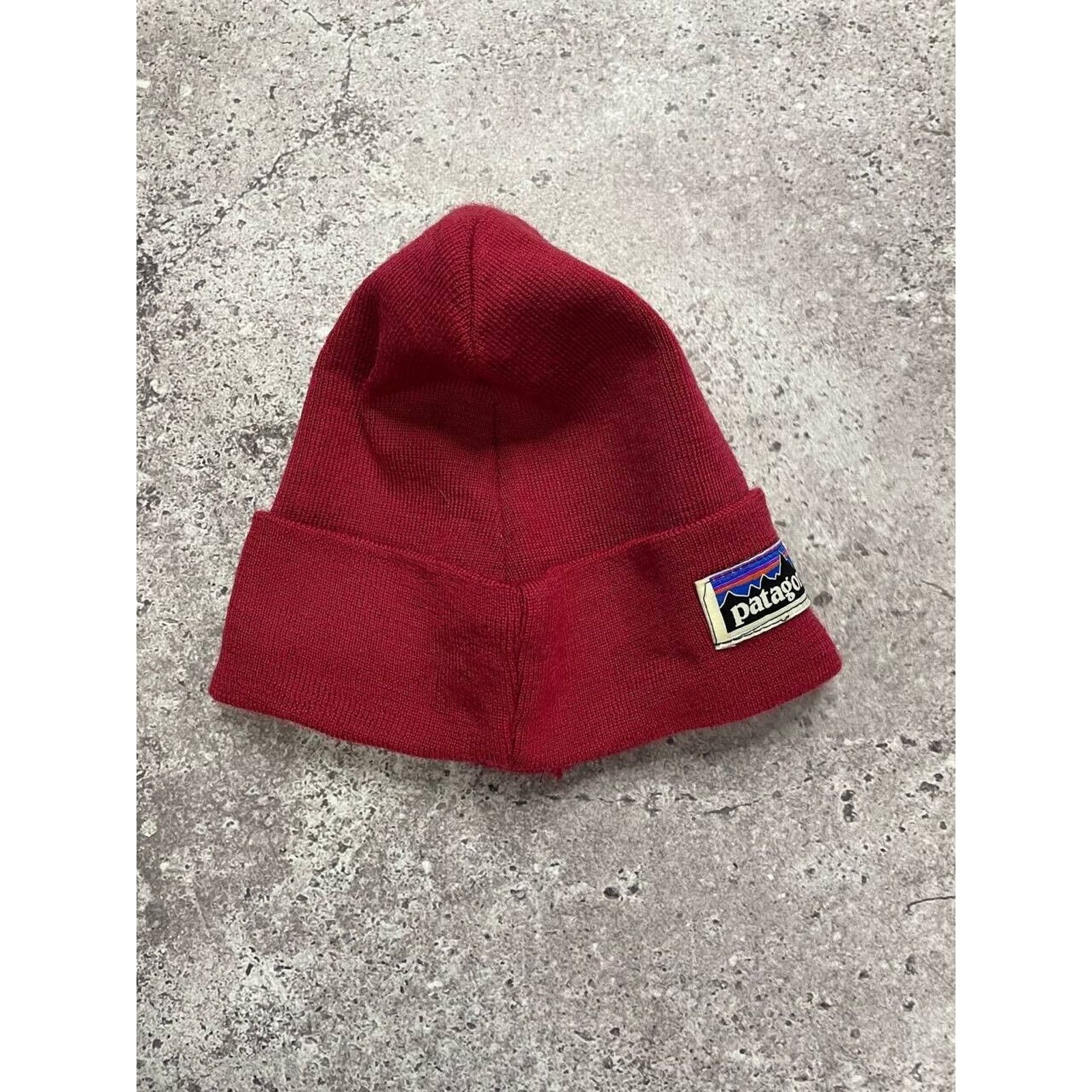 Patagonia × Vintage Vintage Patagonia Red Knit Beanie Hat Size ONE SIZE - 3 Thumbnail