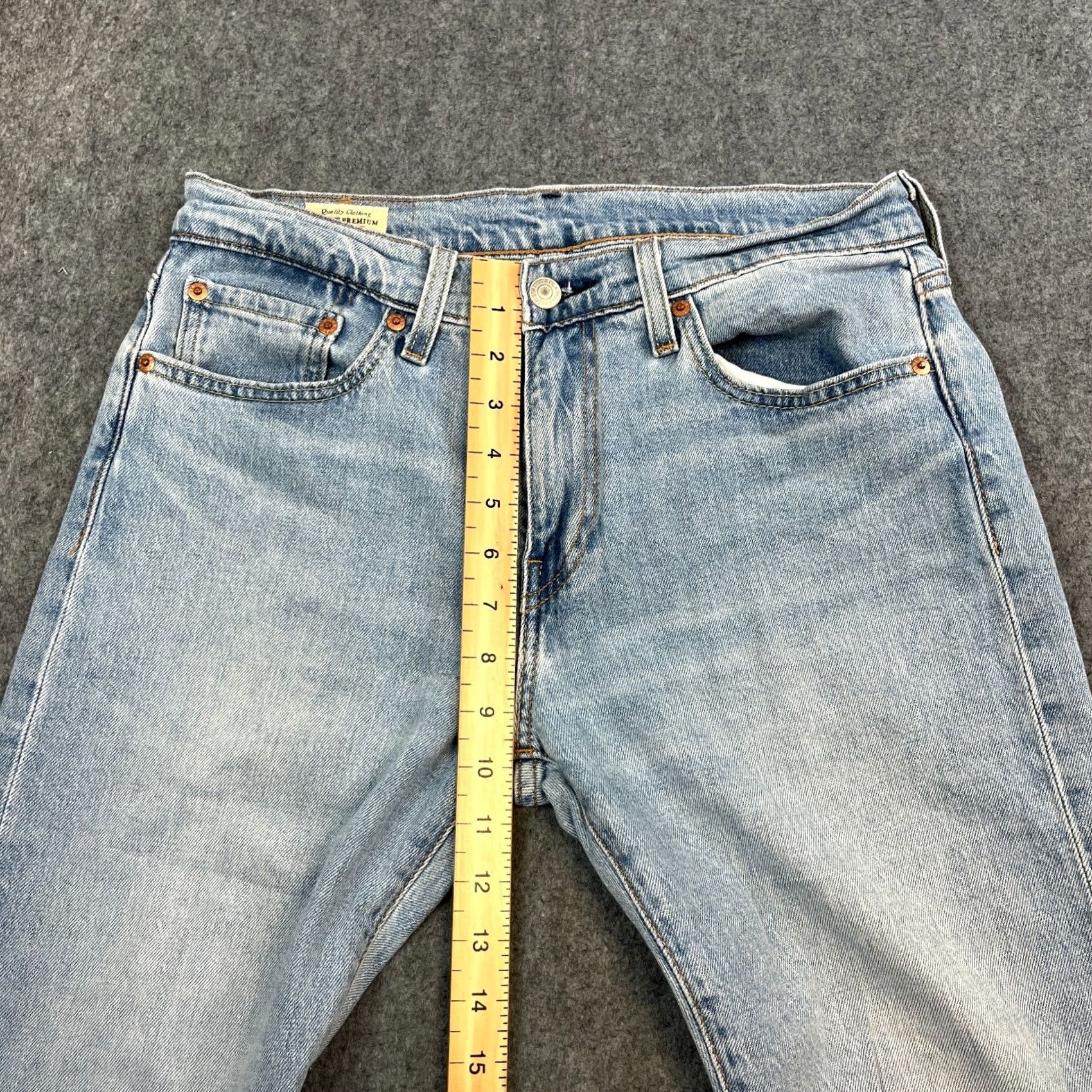 Levi's Levi's Mens Jeans Slim Fit 29 32 Light Wash Blue Stretch Premium Denim 5-Pocket Medium Rise Jeans Mens Size US 29 - 5 Thumbnail