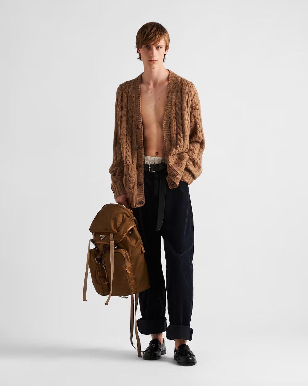 Prada oc11z0625 Cardigan in Brown Size US L / EU 52-54 / 3 - 2 Thumbnail