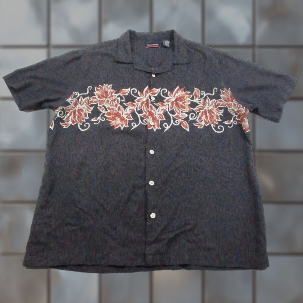 Ocean Pacific Ocean Pacific Shirt Mens L Black Floral Hawaiian Button Up Camp Casual Size US L / EU 52-54 / 3 - 1 Thumbnail