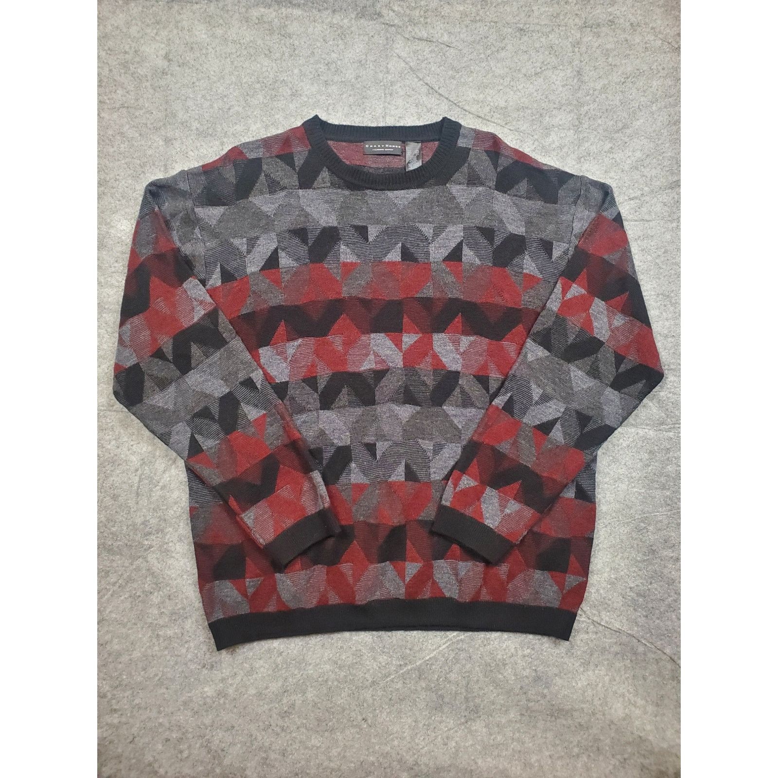 Other Vintage Men's Crazy Horse XXL Geometric Pullover Sweater Size US XXL / EU 58 / 5 - 1 Thumbnail