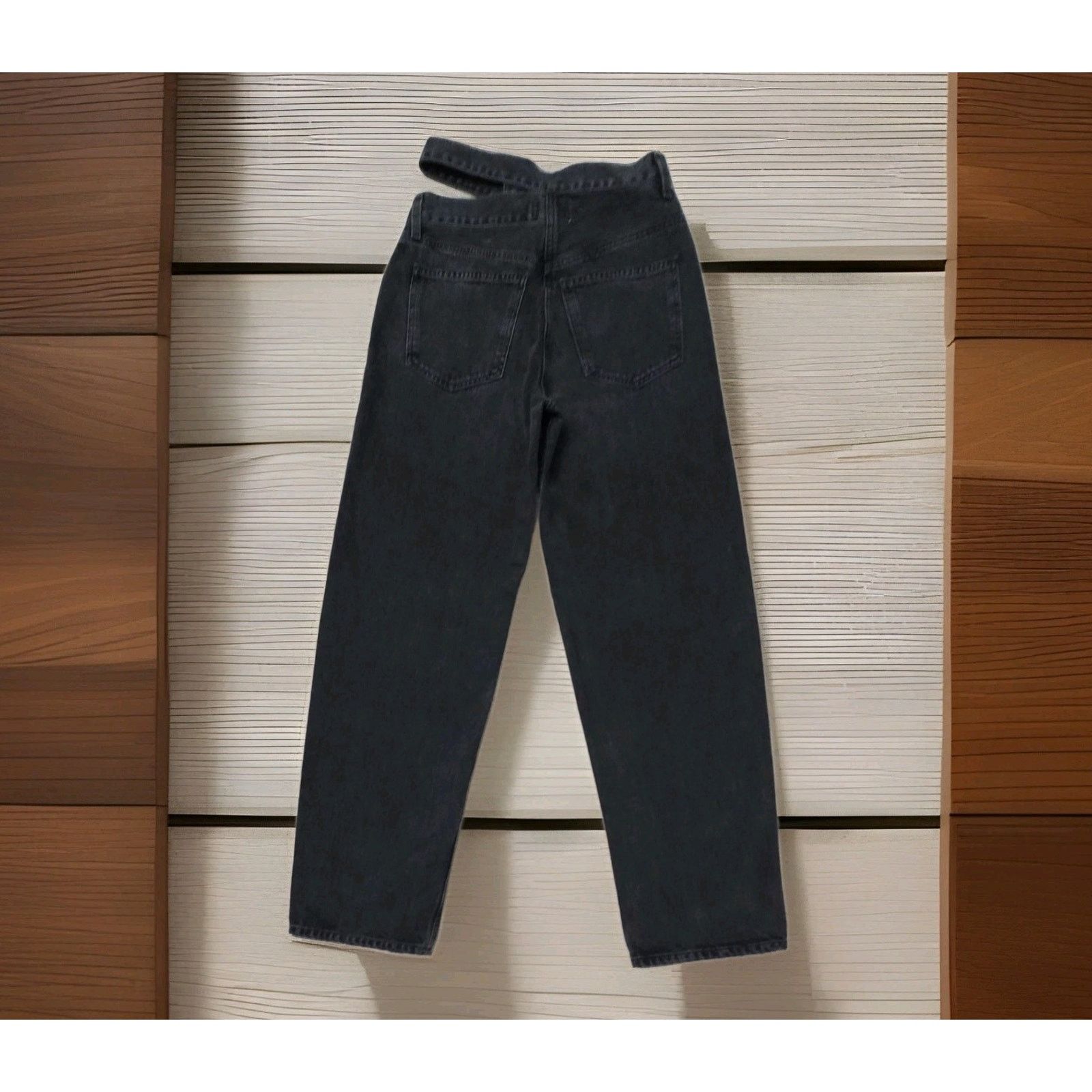 Agolde AGOLDE Broken Waistband Jeans Organic Cotton Black Denim Size 25" / US 0 / IT 36 - 7 Thumbnail