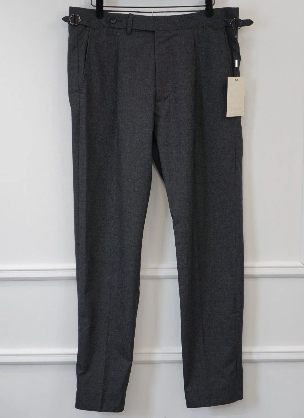 Men Suitsupply Trousers Vigo ZC Grey Pure Wool S120 UK/US38