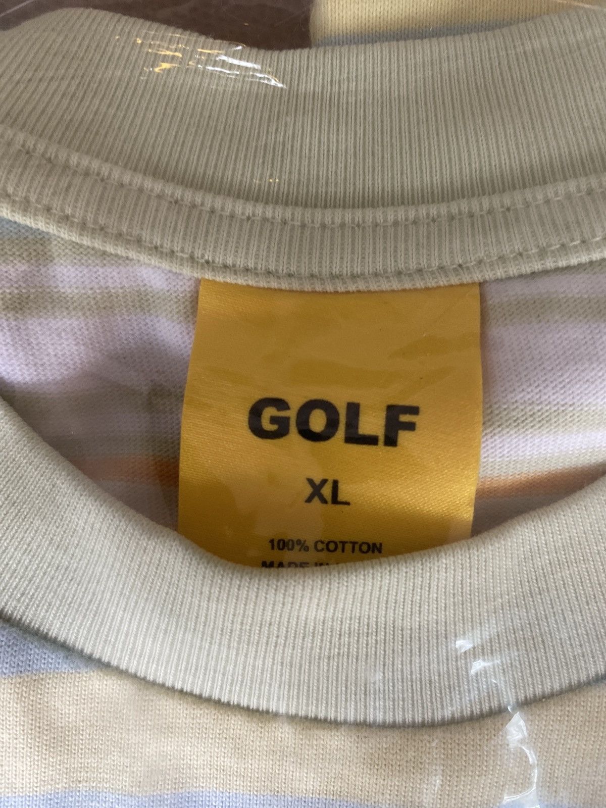 Grand Logo Striped Pocket Tee By Golf Wang outlet