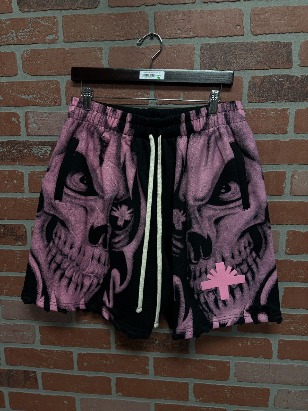 Vertabrae Vertabrae Skull Shorts Pink Size XL New Size US 32 / EU 48 - 2 Thumbnail