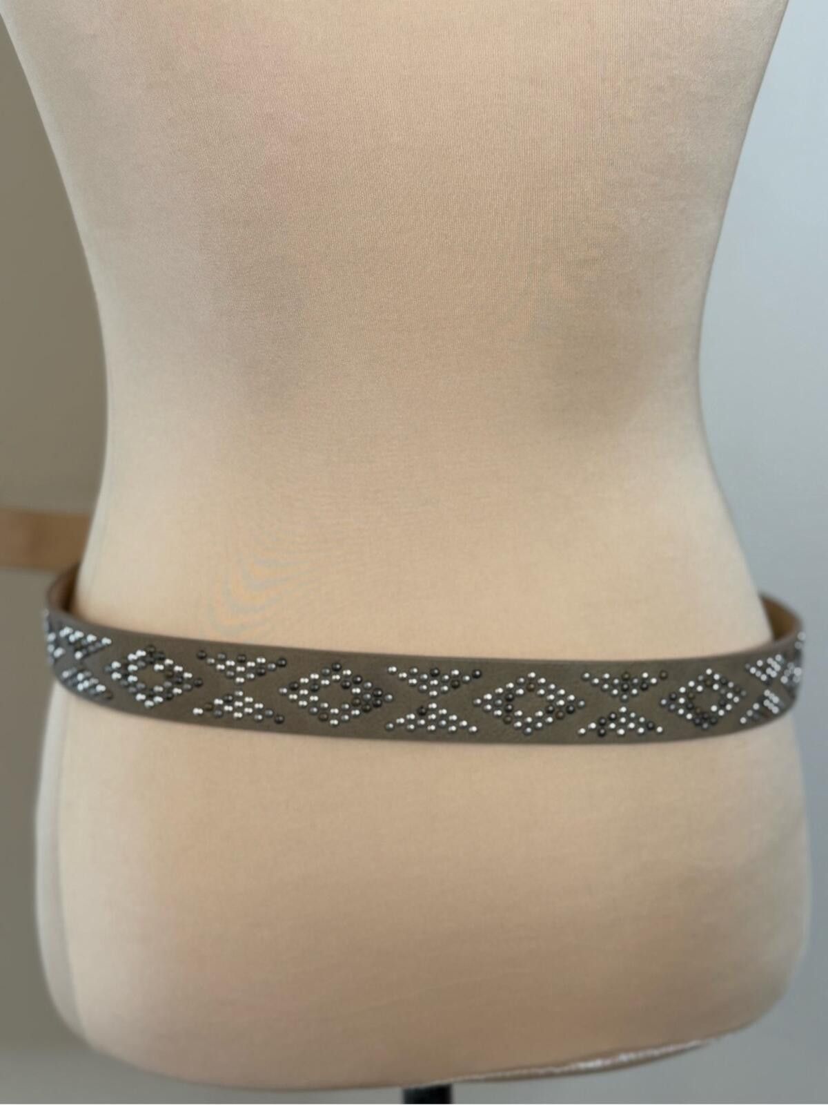 Other Faux leather western belt brown with black white beads 42” Size ONE SIZE - 2 Thumbnail