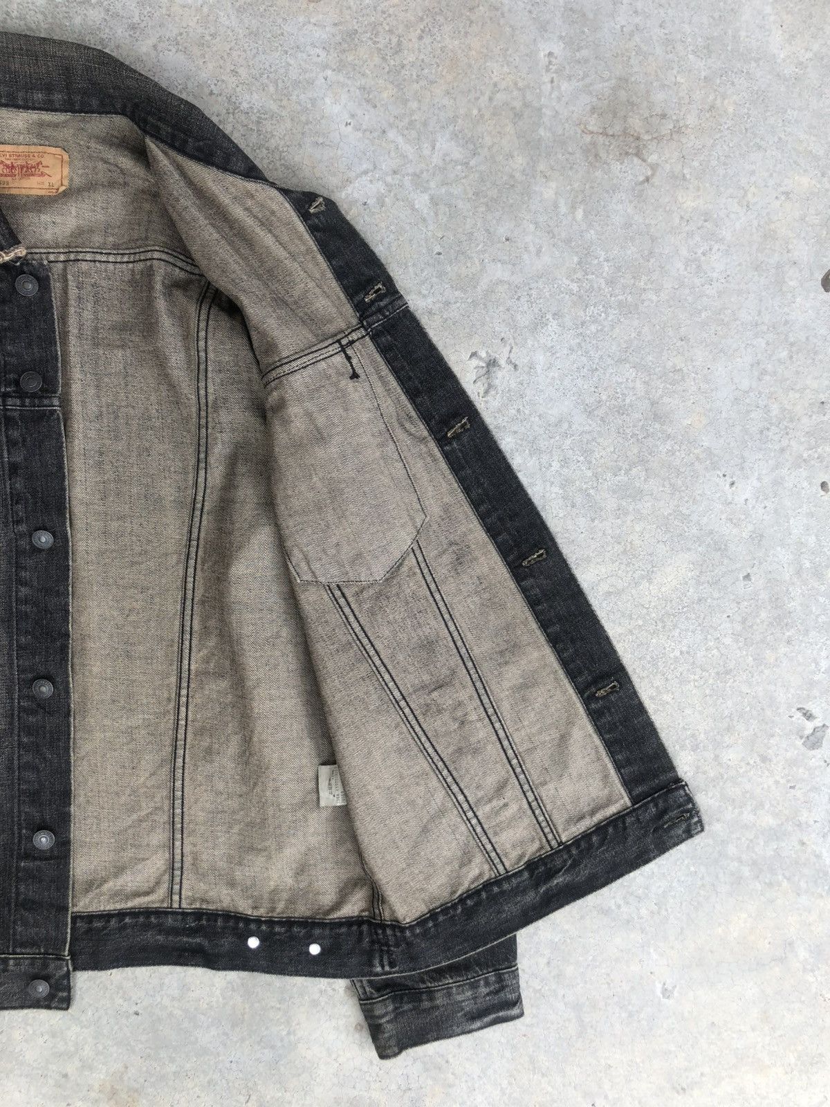 Levi's Y2k Levi’s Denim Jacket Mud Wash Distressed Size US L / EU 52-54 / 3 - 20 Thumbnail