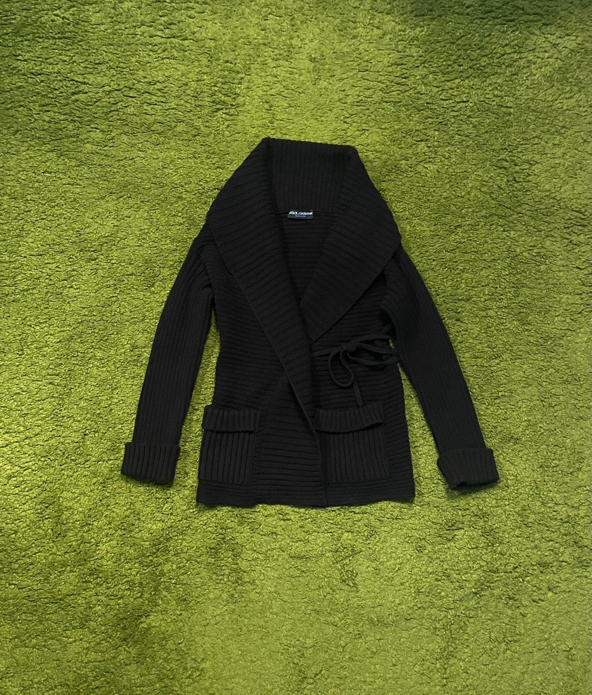 Designer × Dolce & Gabbana Dolce & Gabbana D&G ribbed knit wool blend cardigan sweater Size M / US 6-8 / IT 42-44 - 1 Thumbnail