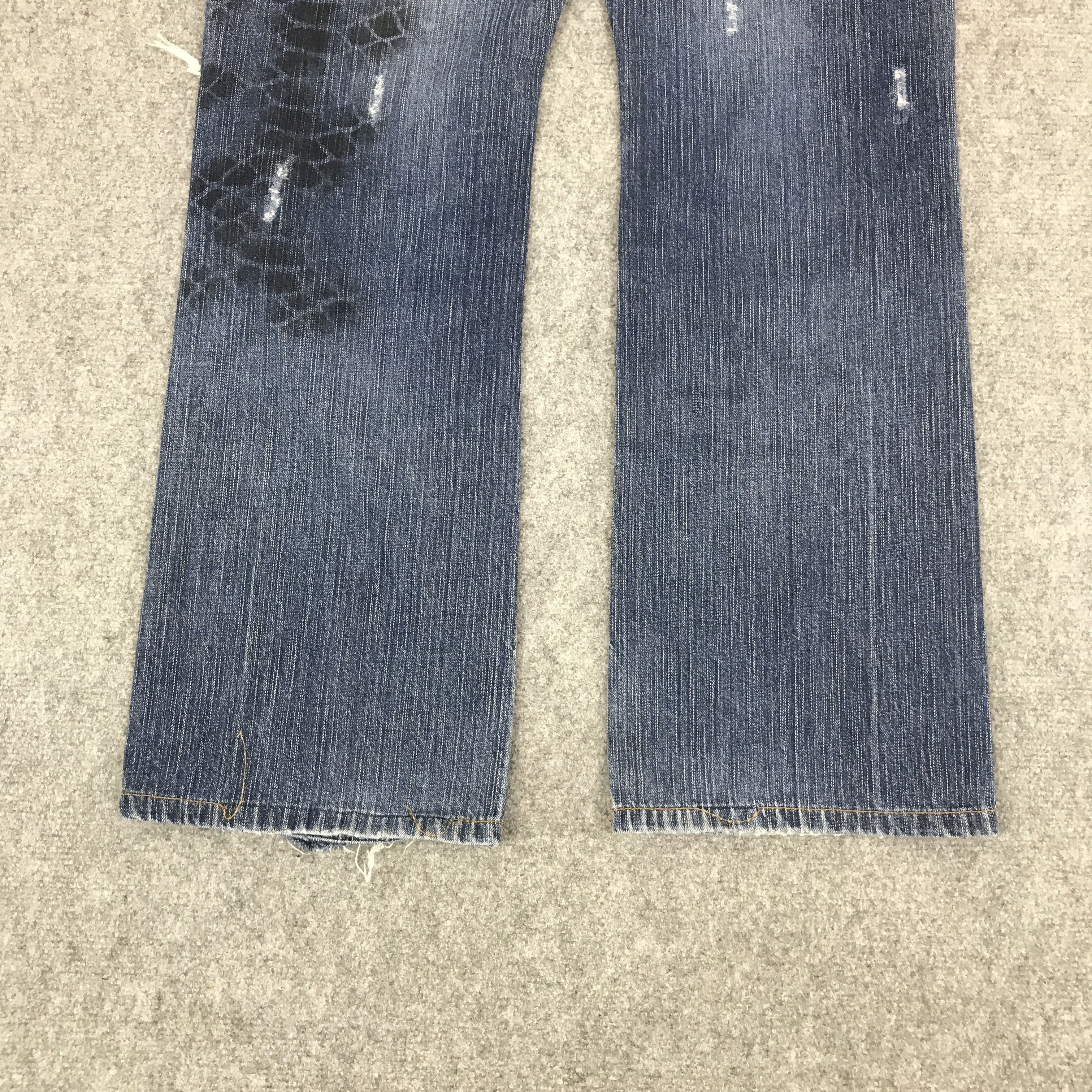 Edwin FLARE SNAKE DESIGN EDWIN DISTRESSED PATCHWORK BOOTCUT PANTS Size US 32 / EU 48 - 6 Thumbnail