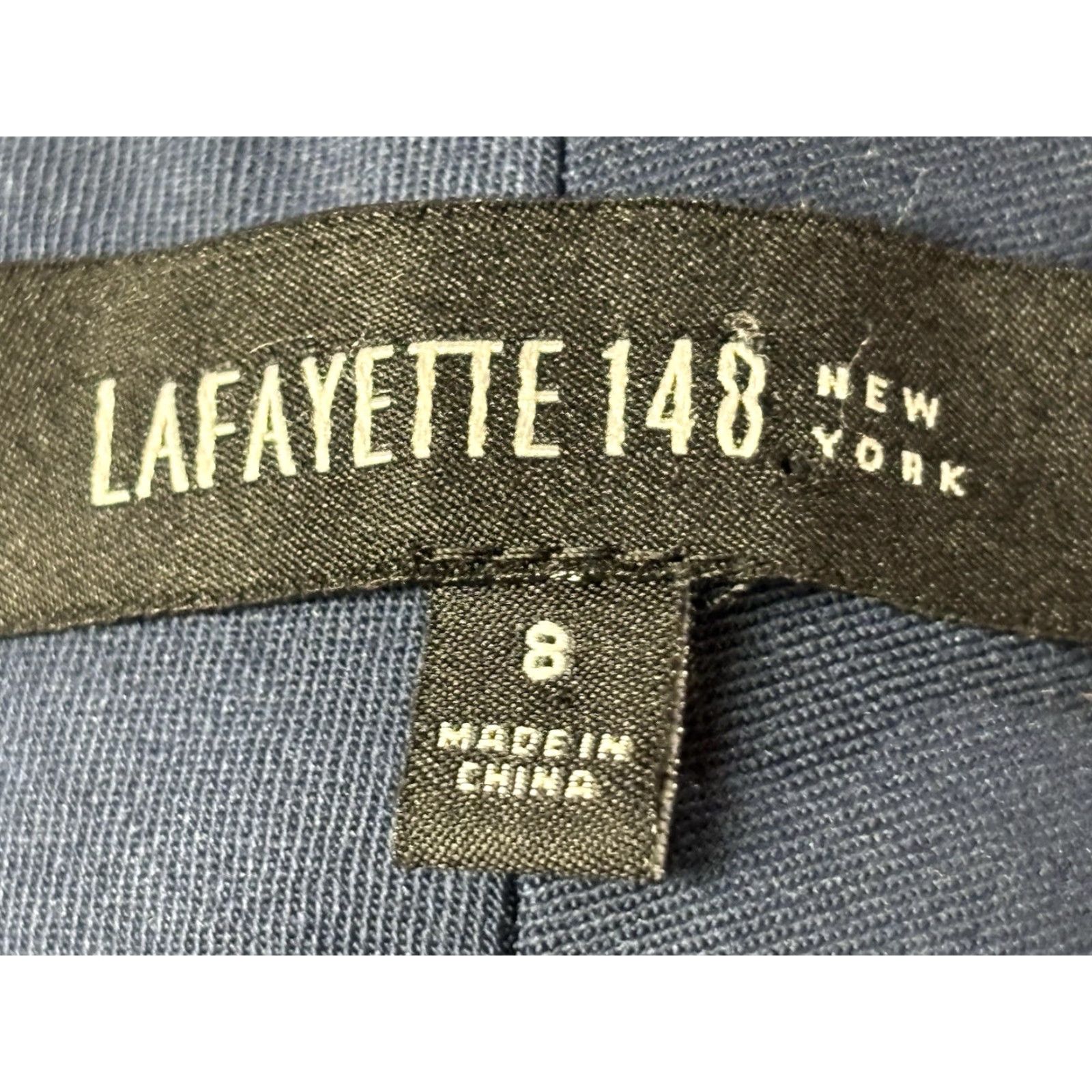 Vintage VINTAGE Lafayette 148 New York Virgin Wool Pants Women Sz 8 Blue Career Dress Pants Flat Front Straight Leg Women 8 Blue Career Womens Size 30" / US 8 / IT 44 - 5 Thumbnail