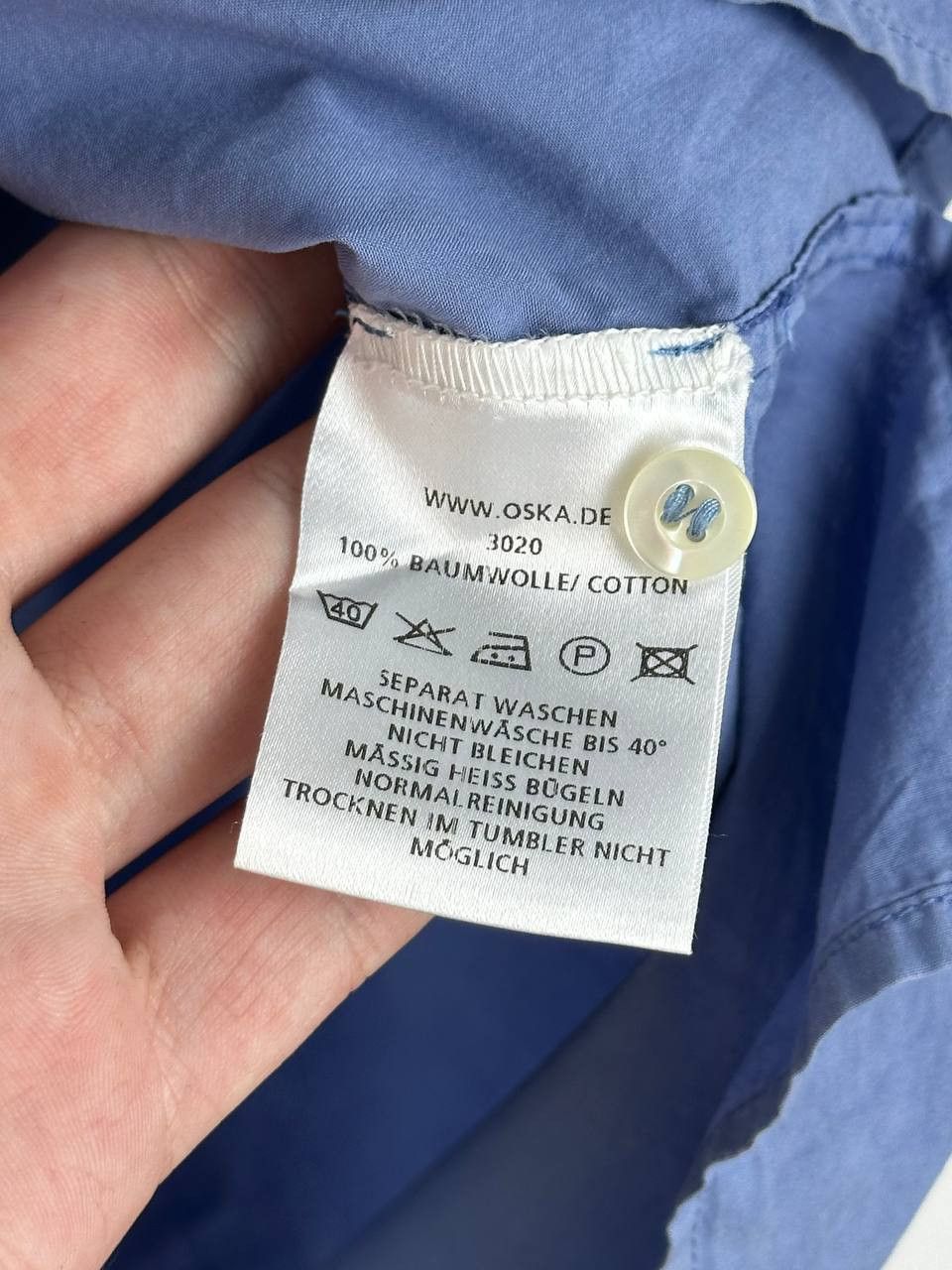 Designer OSKA Luxury Short Sleeve Shirt Blue Size US L / EU 52-54 / 3 - 10 Thumbnail