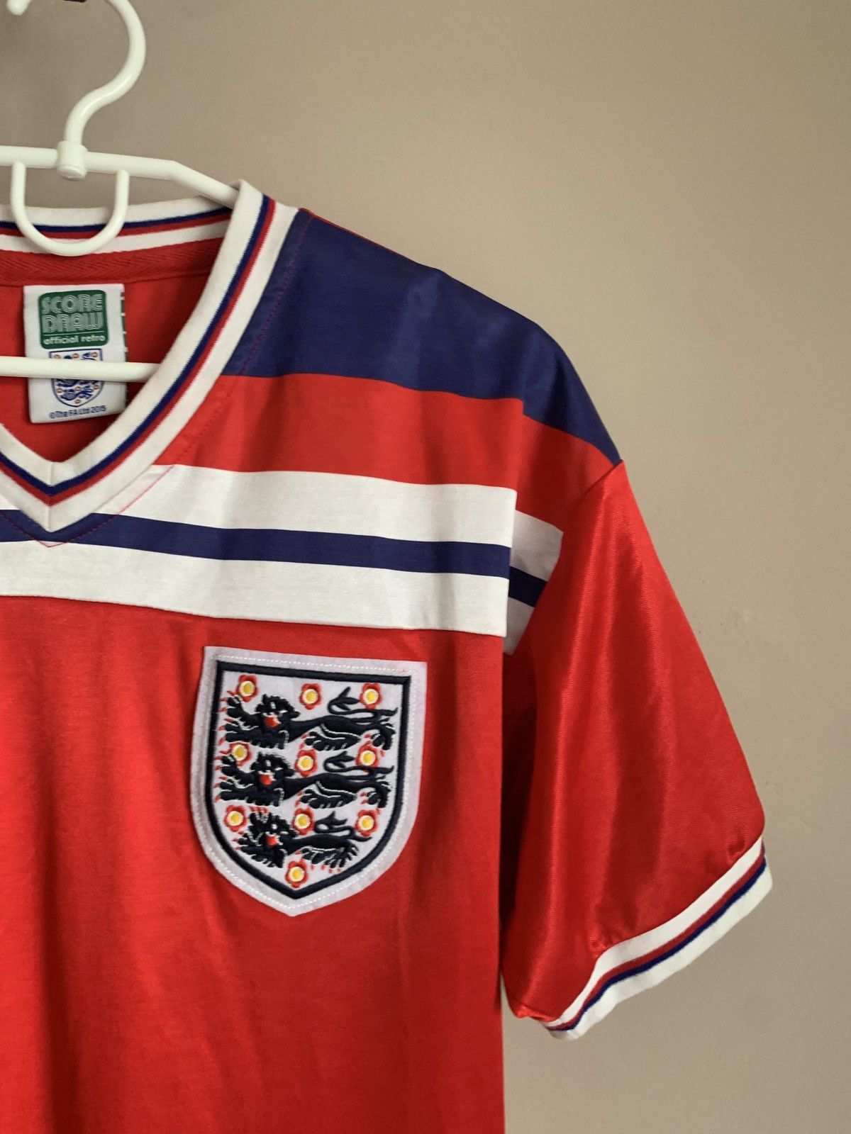 Vintage England 1983 Away Football Shirt Retro score draw Soccer M Size US M / EU 48-50 / 2 - 4 Thumbnail