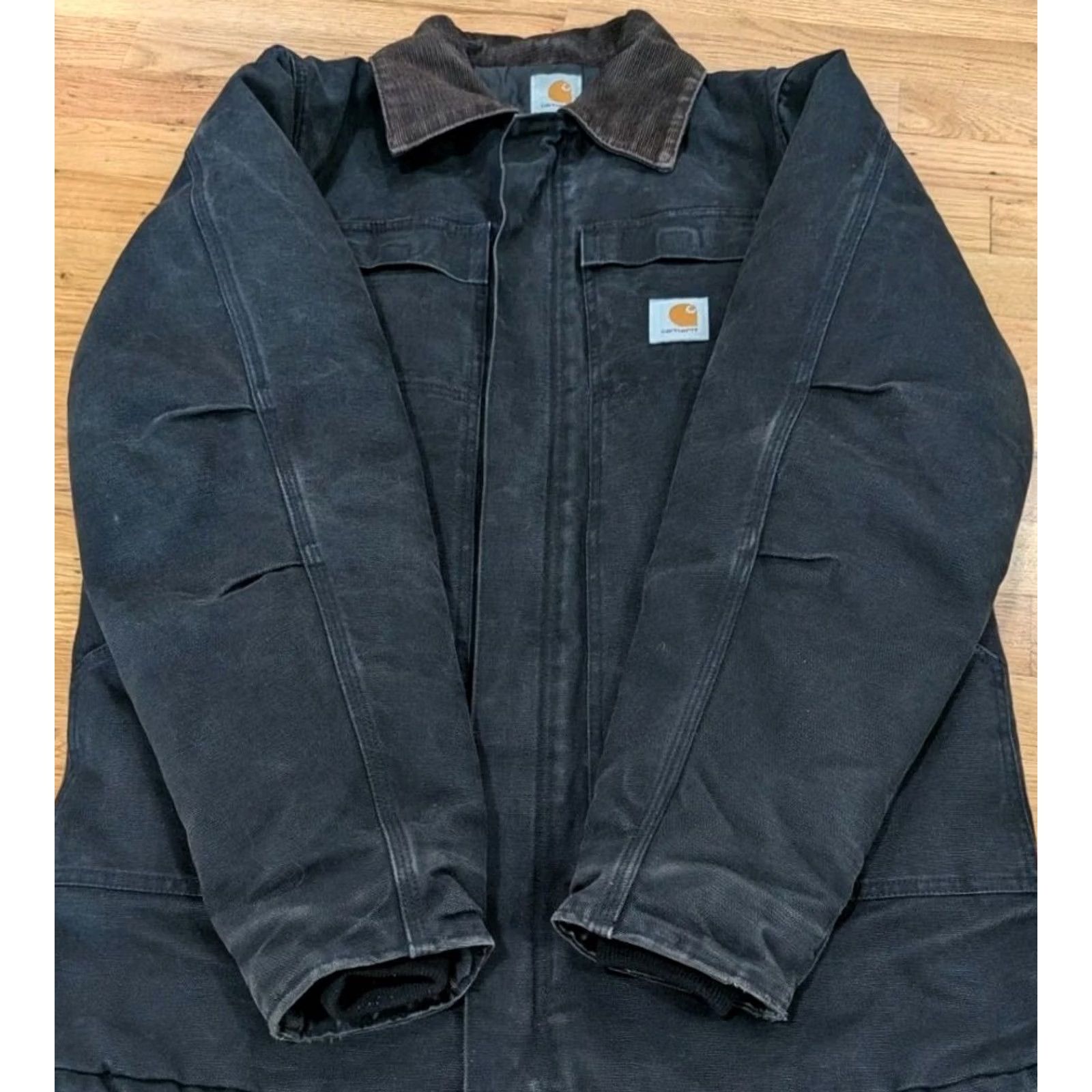 Carhartt VINTAGE Carhartt C03 BLK Canvas Jacket Full Zip Detroit Medium 80s 90s Workwear Mens Size US M / EU 48-50 / 2 - 2 Thumbnail