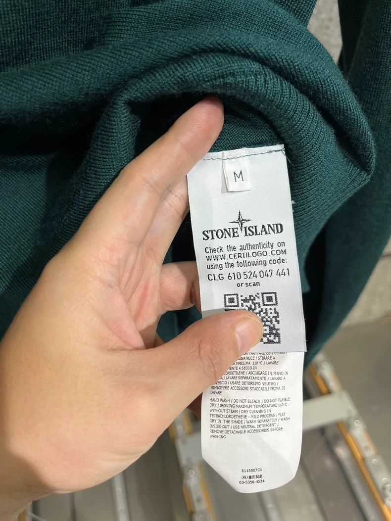 Stone Island Green Vneck Sweater from Stone Island -2506 Size US M / EU 48-50 / 2 - 8 Thumbnail