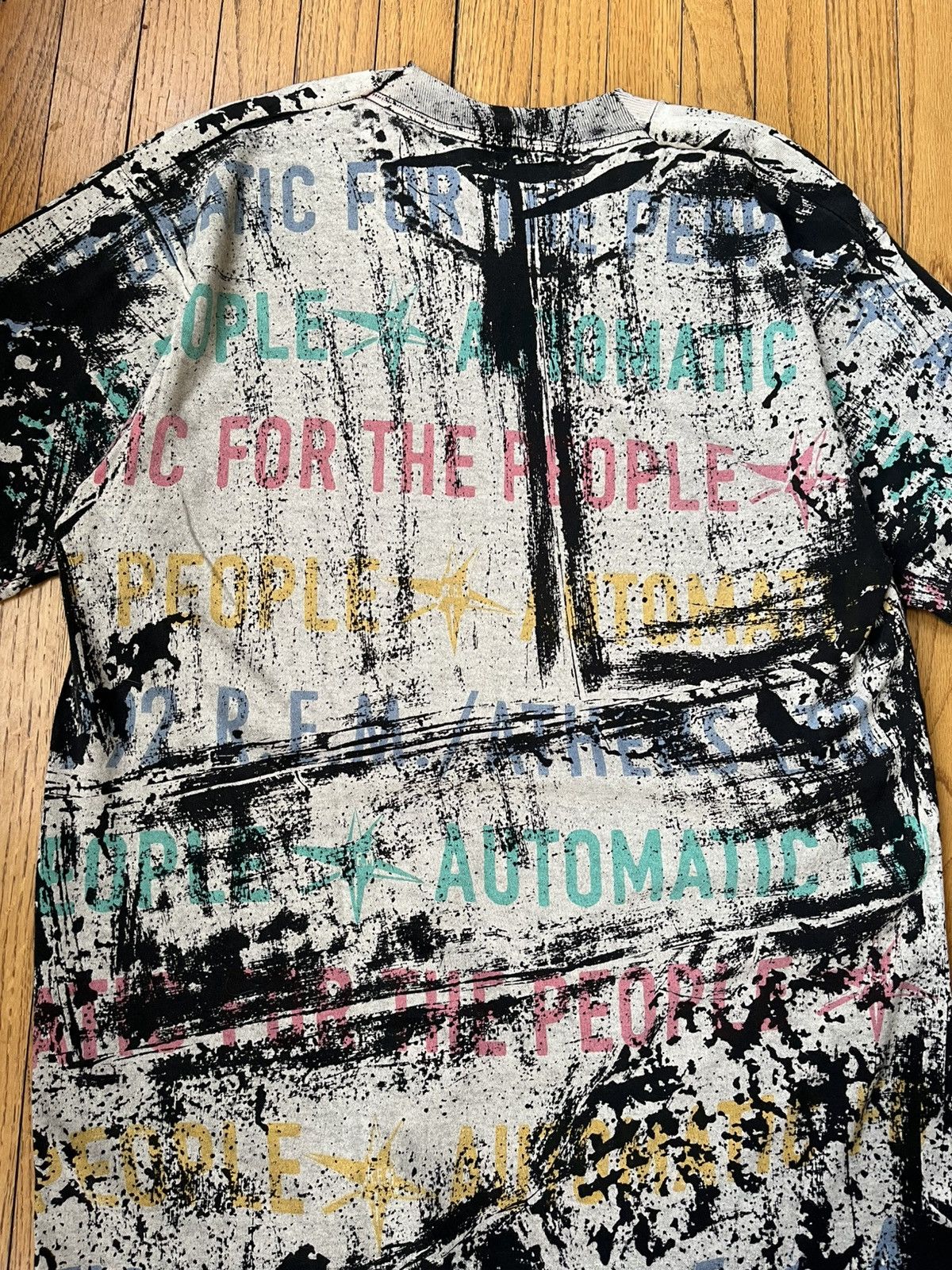 Band Tees × Vintage Vintage Mosquitohead REM black bleached band tee Size US XL / EU 56 / 4 - 2 Thumbnail