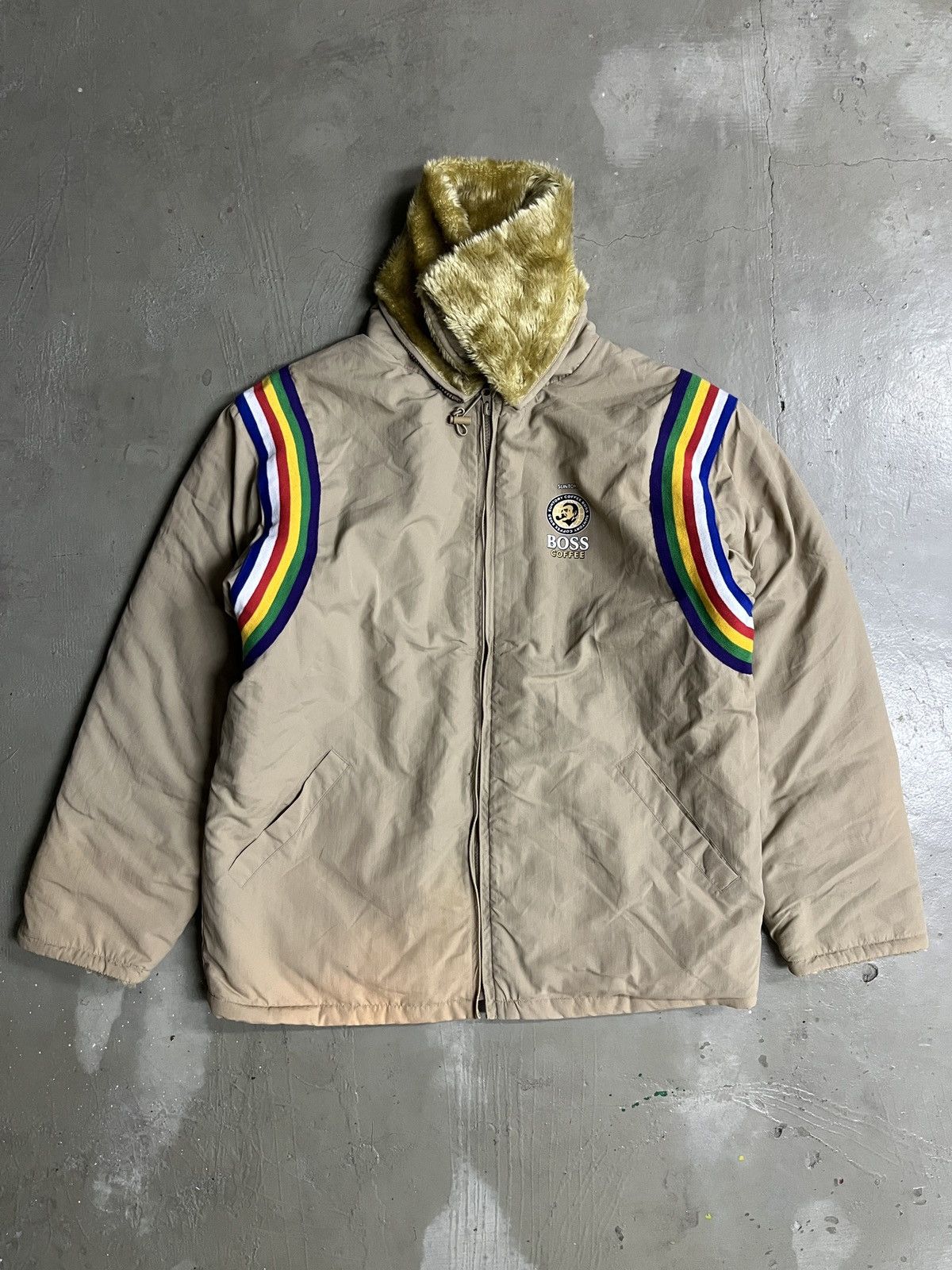 Vintage Vintage Rare SUNTORY BOSS COFFEE Japan Sherpa Parka Size US L / EU 52-54 / 3 - 2 Thumbnail