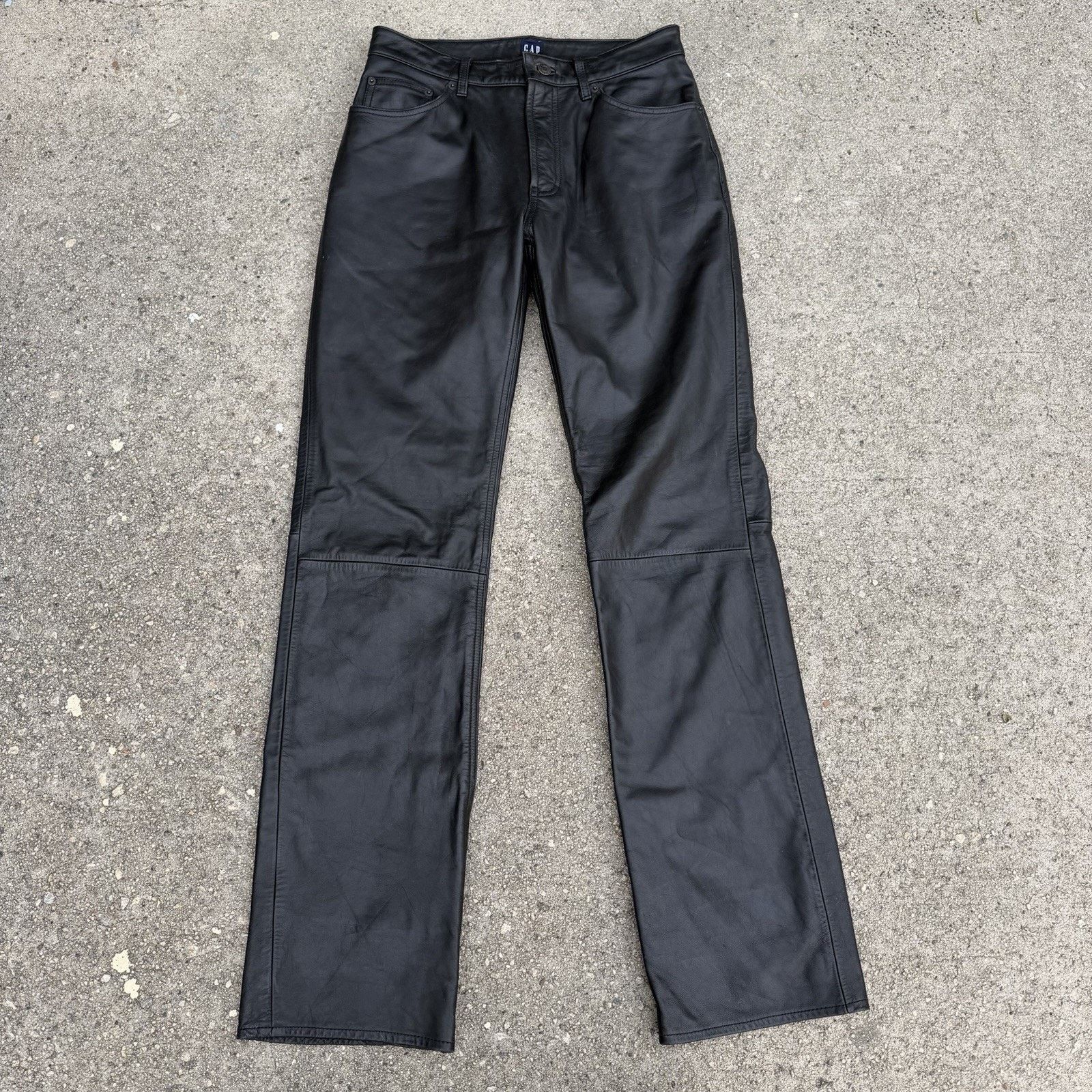 Gap × Vintage Vintage Y2K Gap Black Bootcut Leather Pants Size 30x33.5 30L Size US 30 / EU 46 - 1 Thumbnail