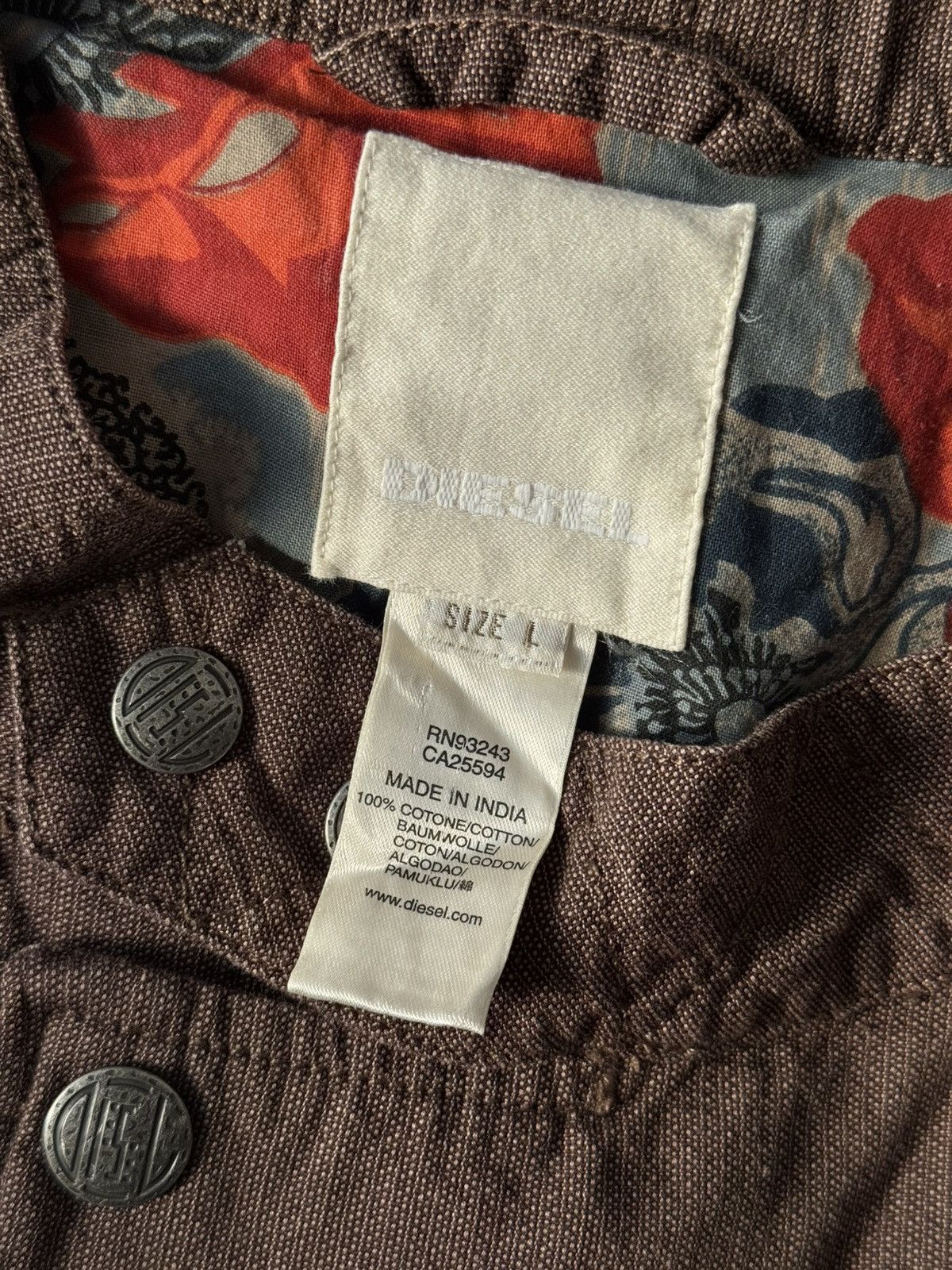 Diesel Archive Diesel Brown Corset Jacket Napoleon Style 00s Size L / US 10 / IT 46 - 13 Thumbnail