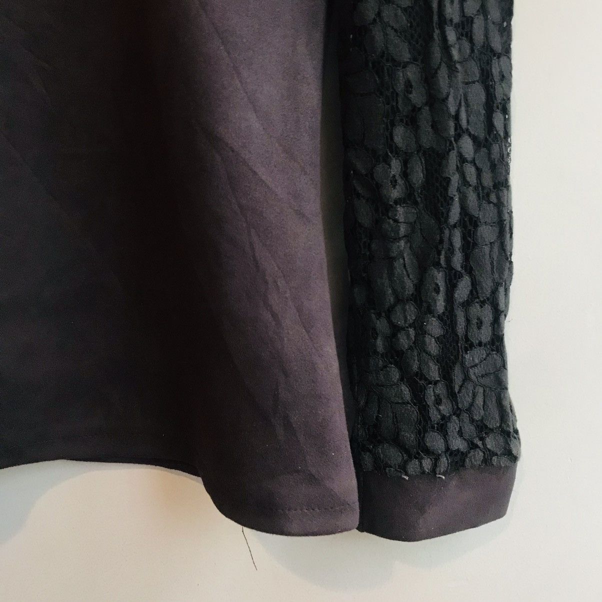 Seditionaries Floral Lace Upper Black Suede Top Size M / US 6-8 / IT 42-44 - 3 Thumbnail