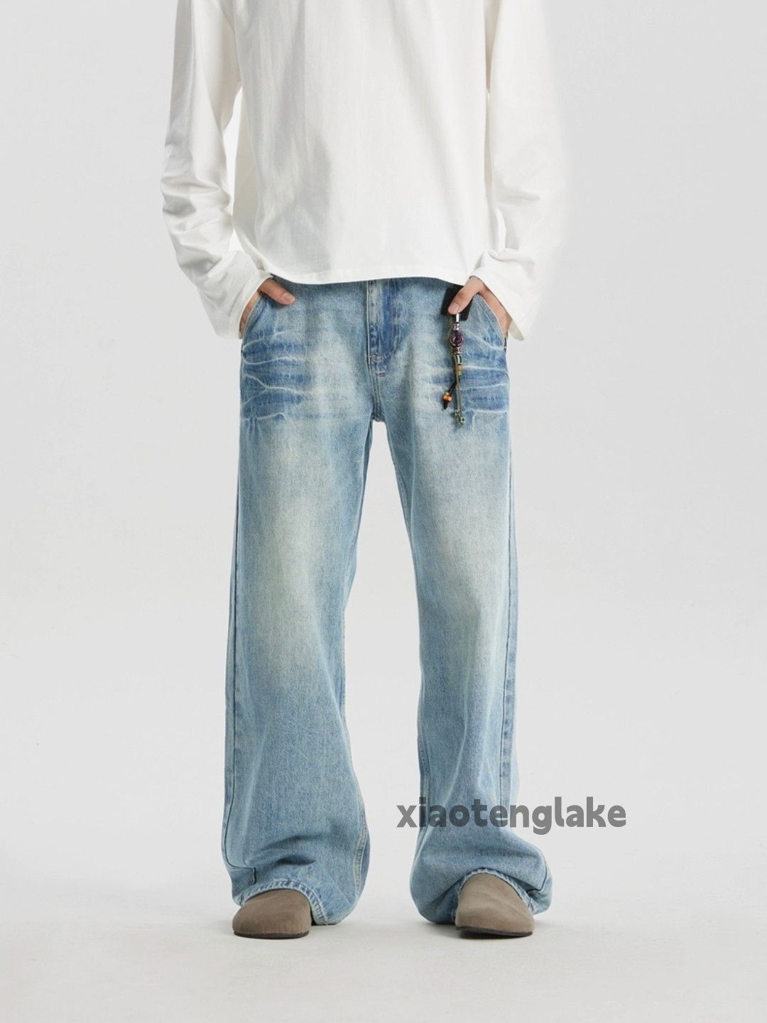 Jean Washed faded loose baggy skate hiphop y2k jeans Size US 32 / EU 48 - 2 Thumbnail