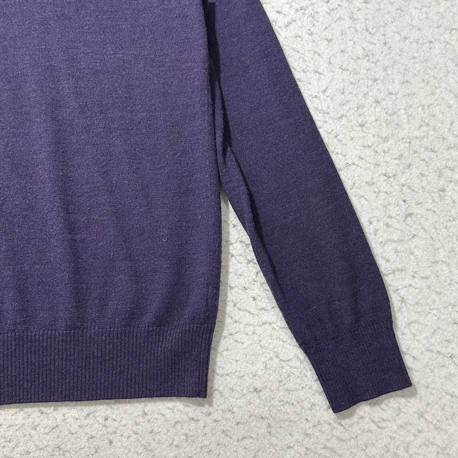 Apt. 9 Apt. 9 Medium Purple V-Neck Wool Blend Pullover Knit Sweater Size US M / EU 48-50 / 2 - 6 Thumbnail