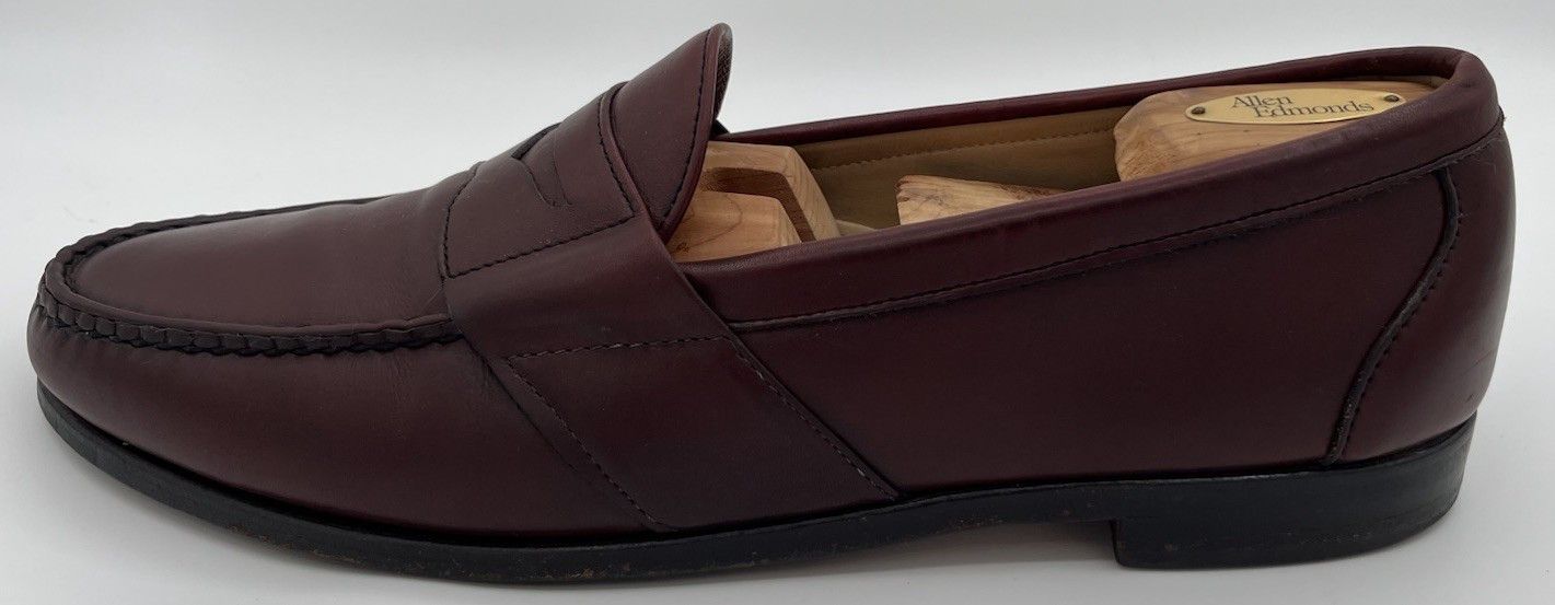 Allen Edmonds Allen Edmonds Men's 12D CAMERON Burgundy Leather Loafers Size US 12 / EU 45 - 5 Thumbnail