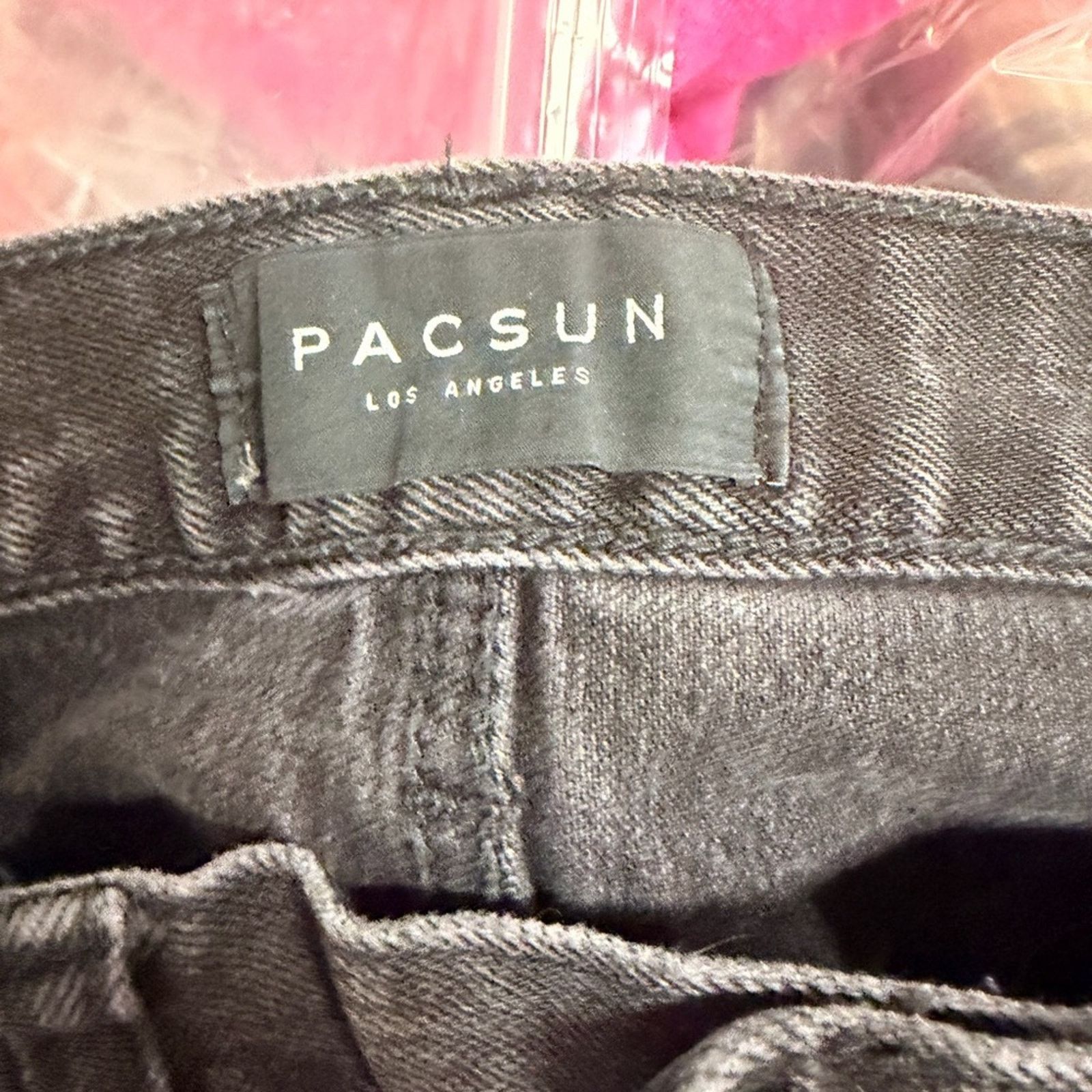 Pacsun PACSUN Stacked Skinny Black Distressed Jeans Size US 30 / EU 46 - 4 Thumbnail