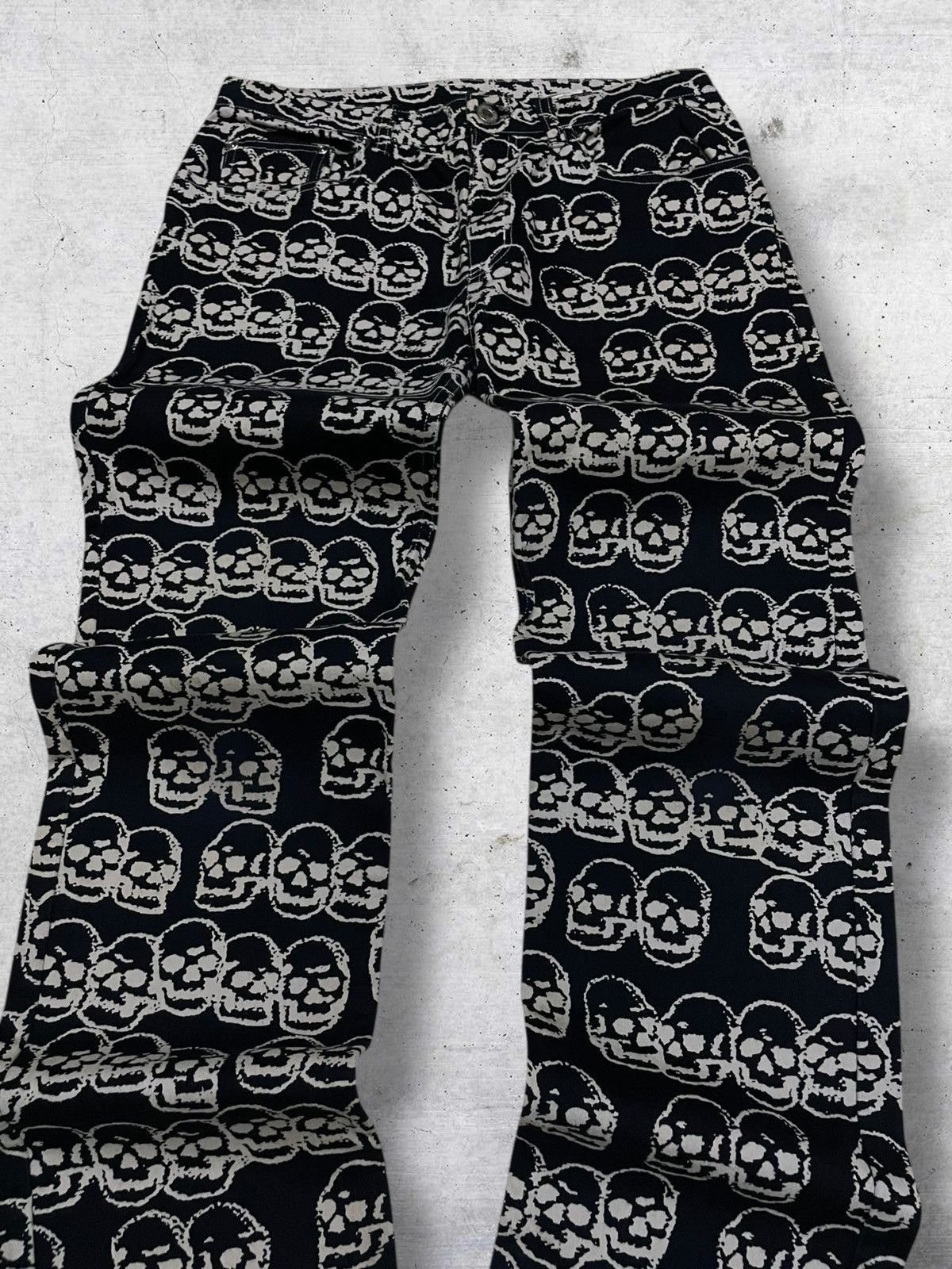 Hysteric Glamour VINTAGE HYSTERIC GLAMOUR FULLPRINT SKULL ICONIC PUNK PANT Size US 28 / EU 44 - 4 Thumbnail