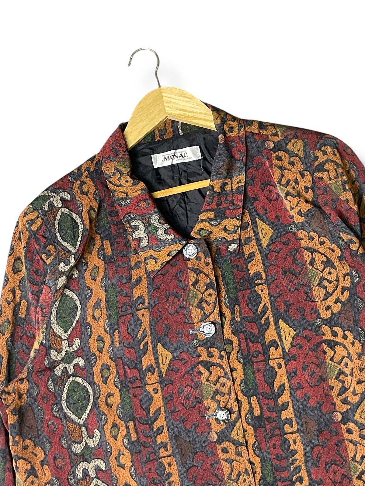 Japanese Brand × Vintage Vintage MONAC Ladies Fashion Abstract Shirts (75) Size M / US 6-8 / IT 42-44 - 7 Thumbnail