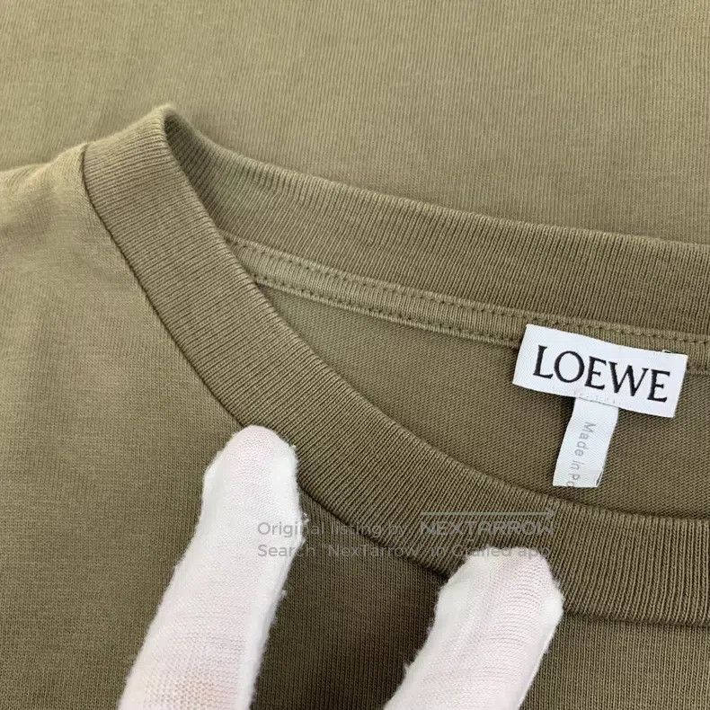 Loewe Loewe Military green logo embroidery cotton round-neck sho Size XS / US 0-2 / IT 36-38 - 7 Thumbnail