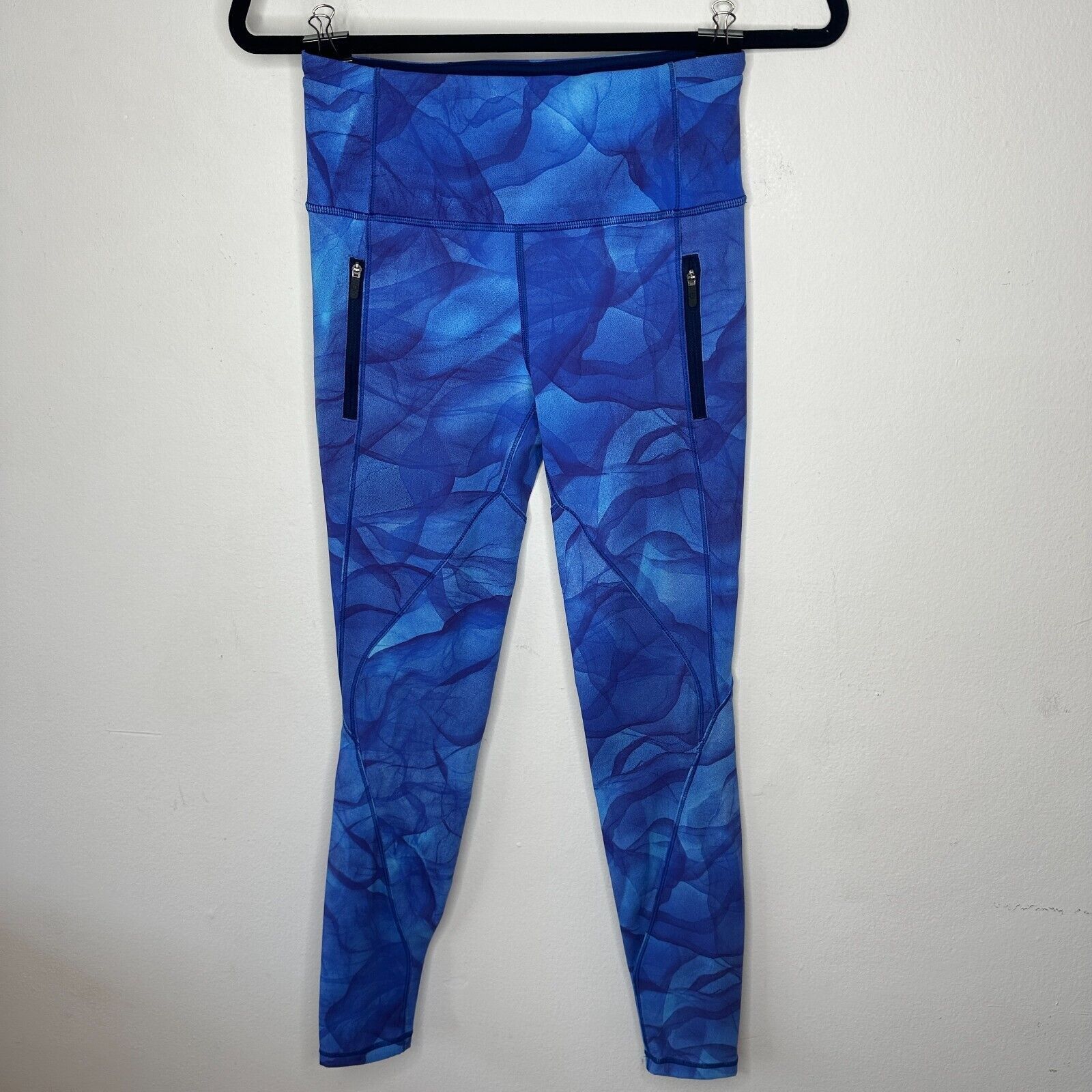 Lululemon Lululemon Blue Run It Out High Waist Midnight Yoga Zip Pant Size 27" / US 4 / IT 40 - 2 Thumbnail