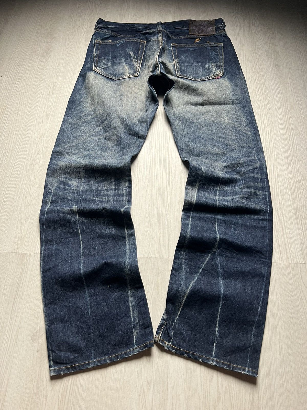 Tornado Mart PRPS Japan Faded Distressed Flared Jeans Size US 34 / EU 50 - 2 Thumbnail