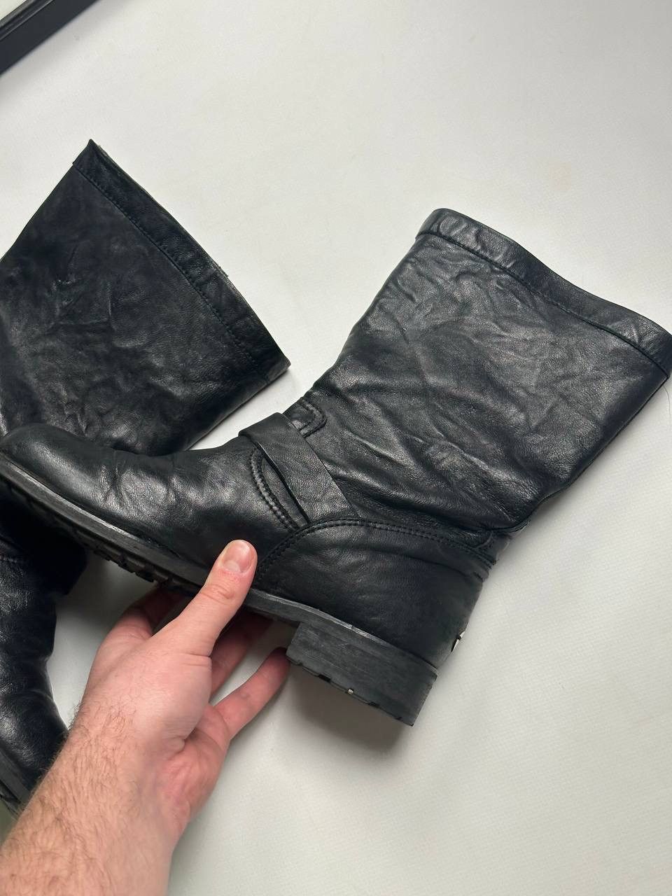 Jimmy Choo Jimmy Choo Biker Leather Avant Garde Boots Motorcycles 🔥 Size US 8 / IT 38 - 6 Thumbnail