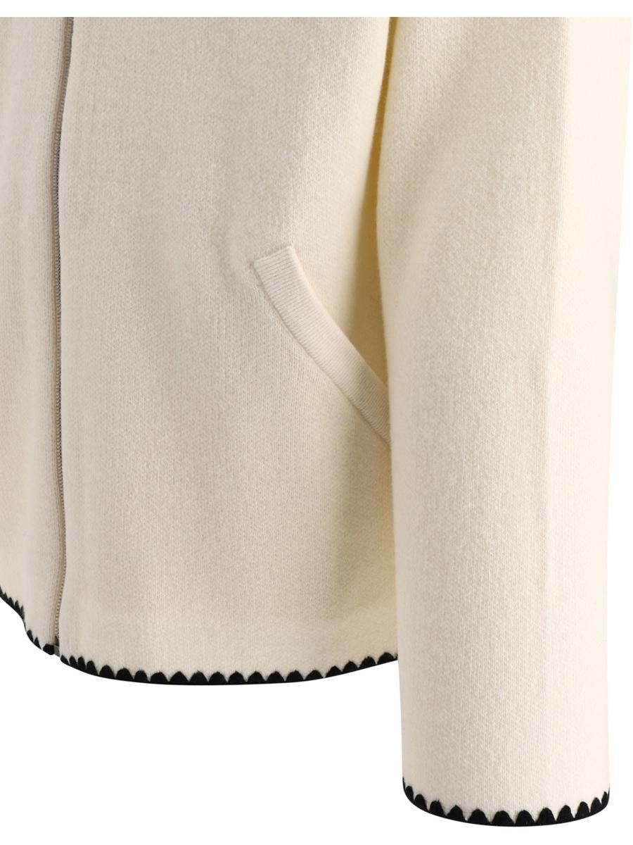 Palm Angels o1y0325 Logo Hooded Cardigan in Off White/Black Size US M / EU 48-50 / 2 - 3 Thumbnail