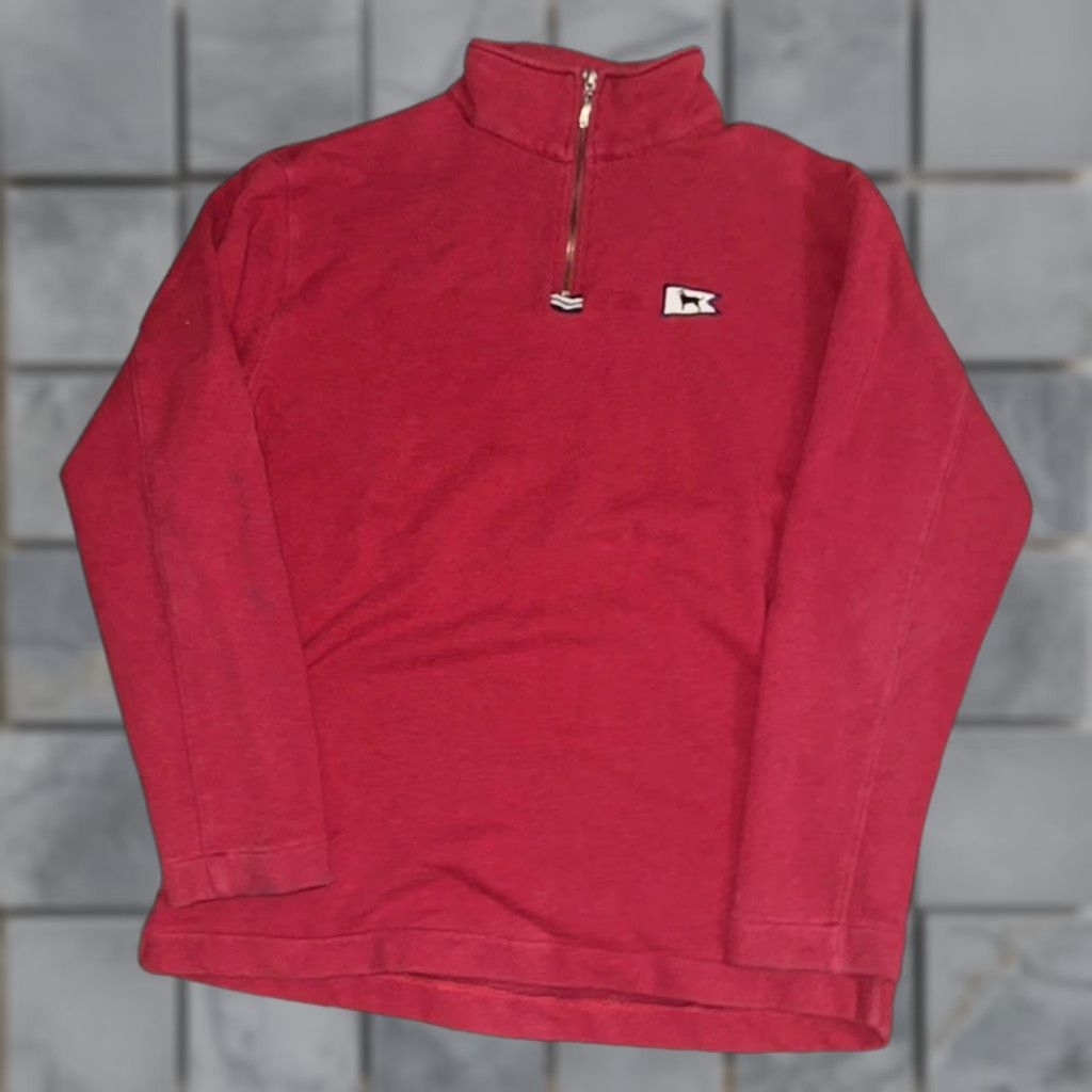 Vintage The Black Dog Red Quarter Zip Pullover Sweater L Men Long Sleeve Mock Neck Pockets 1/4 Zip Nantucket Vintage Coastals Size US L / EU 52-54 / 3 - 1 Thumbnail