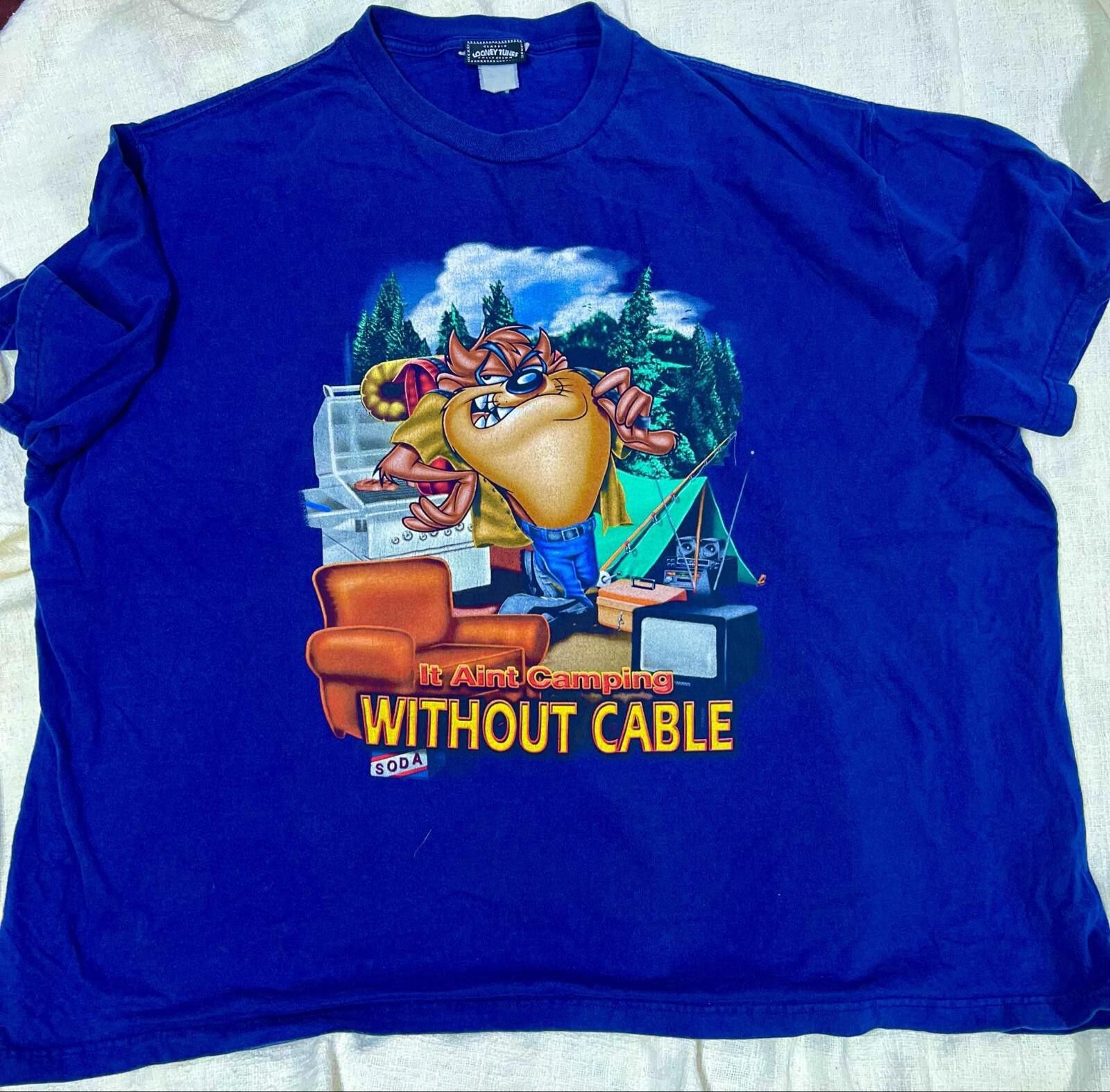 Designer Looney Tunes Taz camping With Cable Navy Blue Y2K SIZE:4-5XL Size US XXL / EU 58 / 5 - 1 Thumbnail