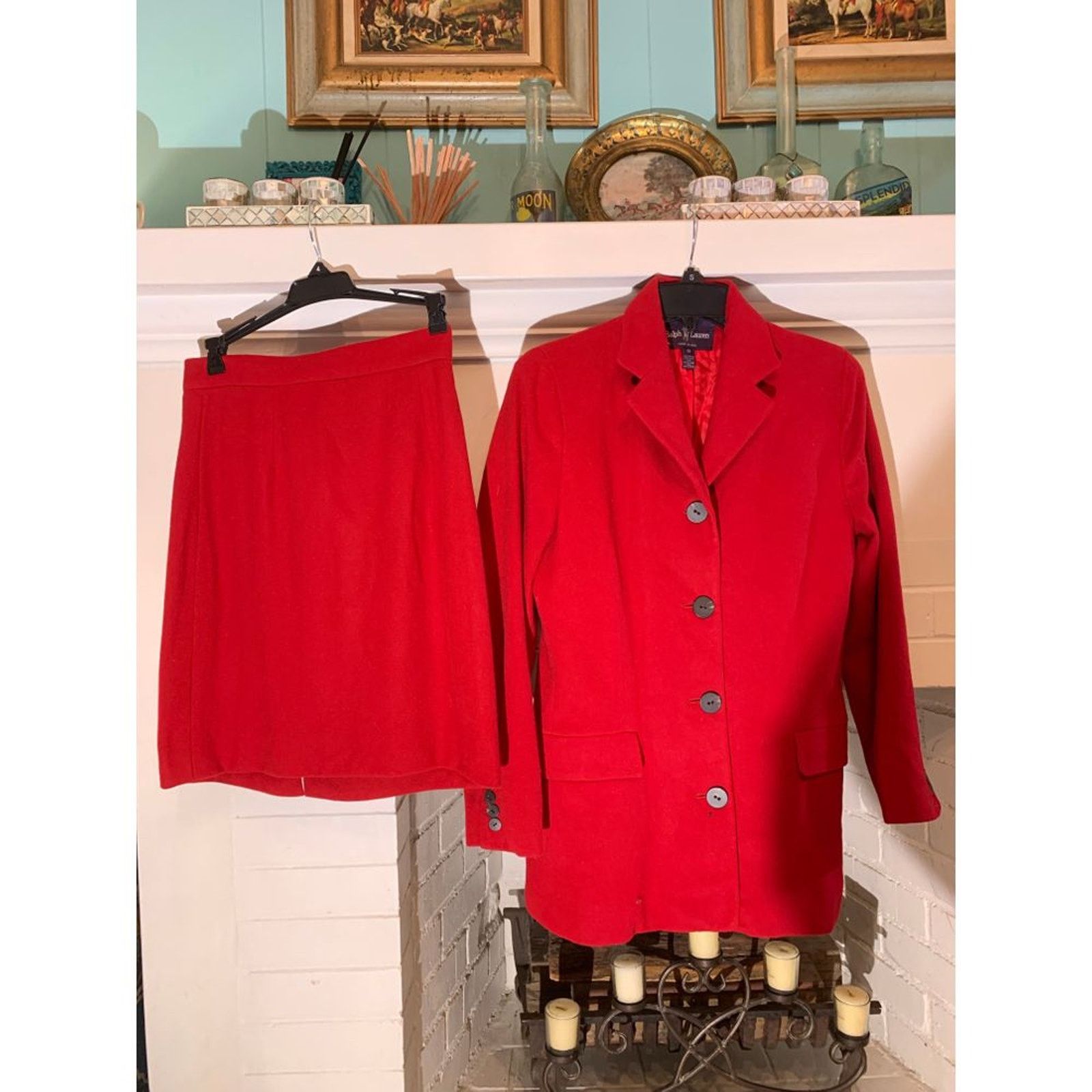 Ralph Lauren VINTAGE DEADSTOCK RALPH LAUREN CASHMERE JACKET/SKIRT SUIT Size ONE SIZE - 1 Thumbnail