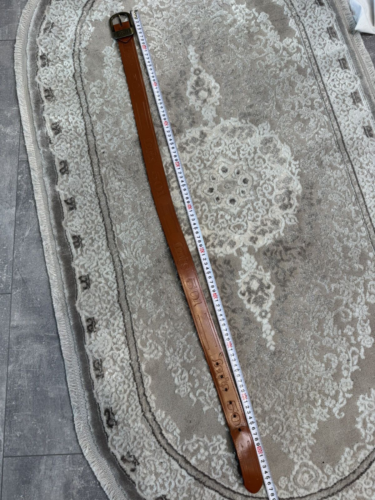 Levi's Vintage Levis 501 Belt Brown Leather Y2K Size ONE SIZE - 2 Thumbnail