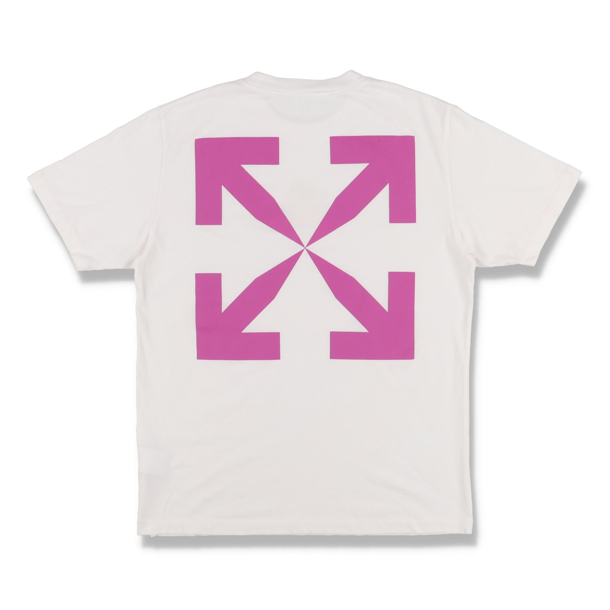 White and Fuchsia 90's DJ Arrows T-Shirt