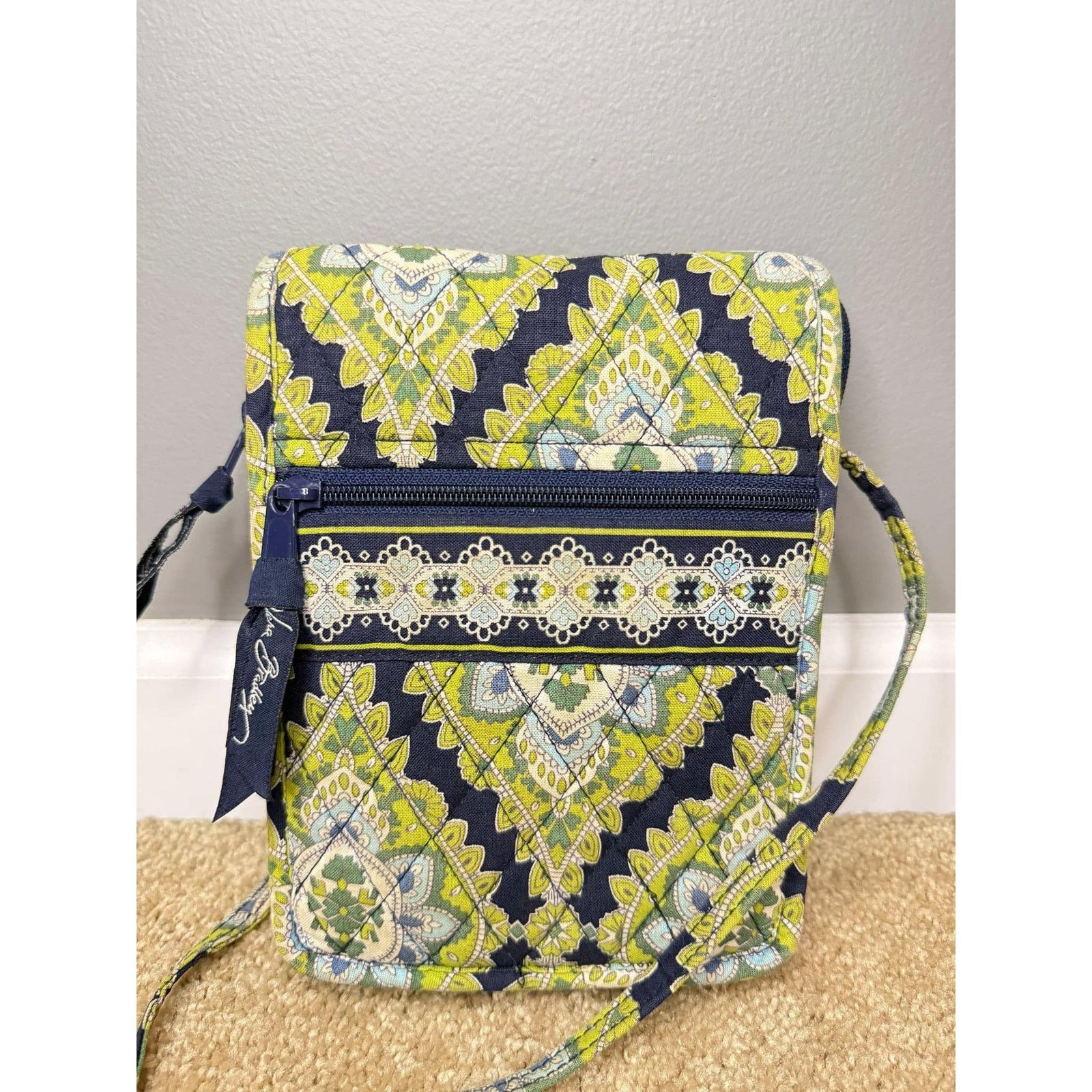 Vera Bradley Vera Bradley Cambridge Quilted Crossbody Bag Yellow Green Size ONE SIZE - 6 Thumbnail