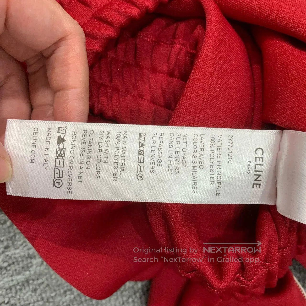 Celine red cropped hooded sweatshirt from Celine. Size S / US 4 / IT 40 - 7 Thumbnail